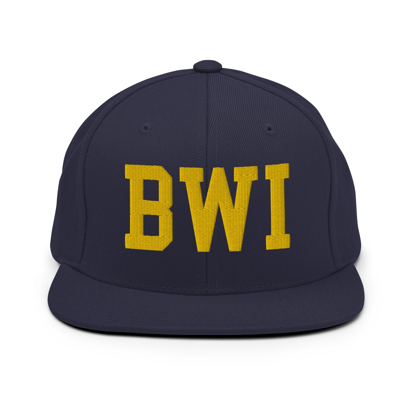 College-Style Classic Snapback Hat • Gold • BWI Baltimore • YHM Designs - Image 11