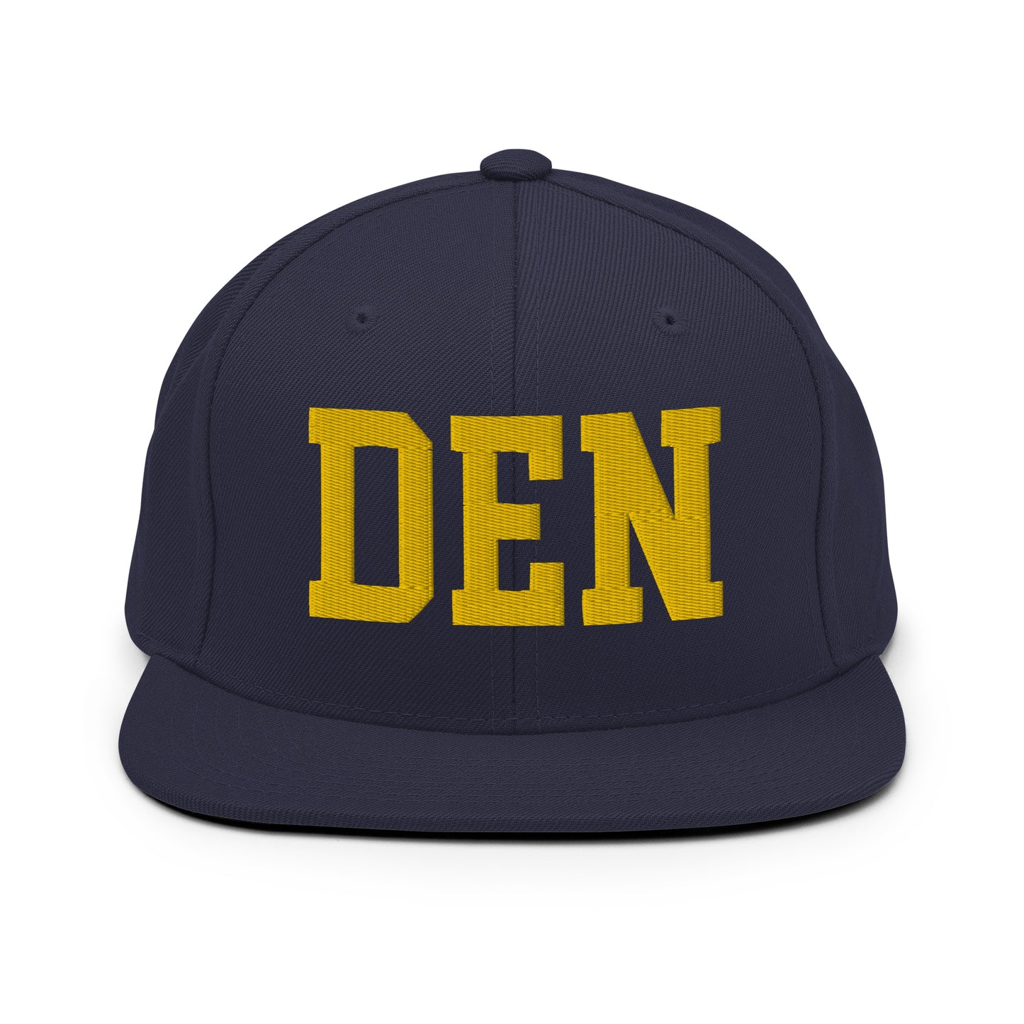 College-Style Classic Snapback Hat • Gold • DEN Denver • YHM Designs - Image 11