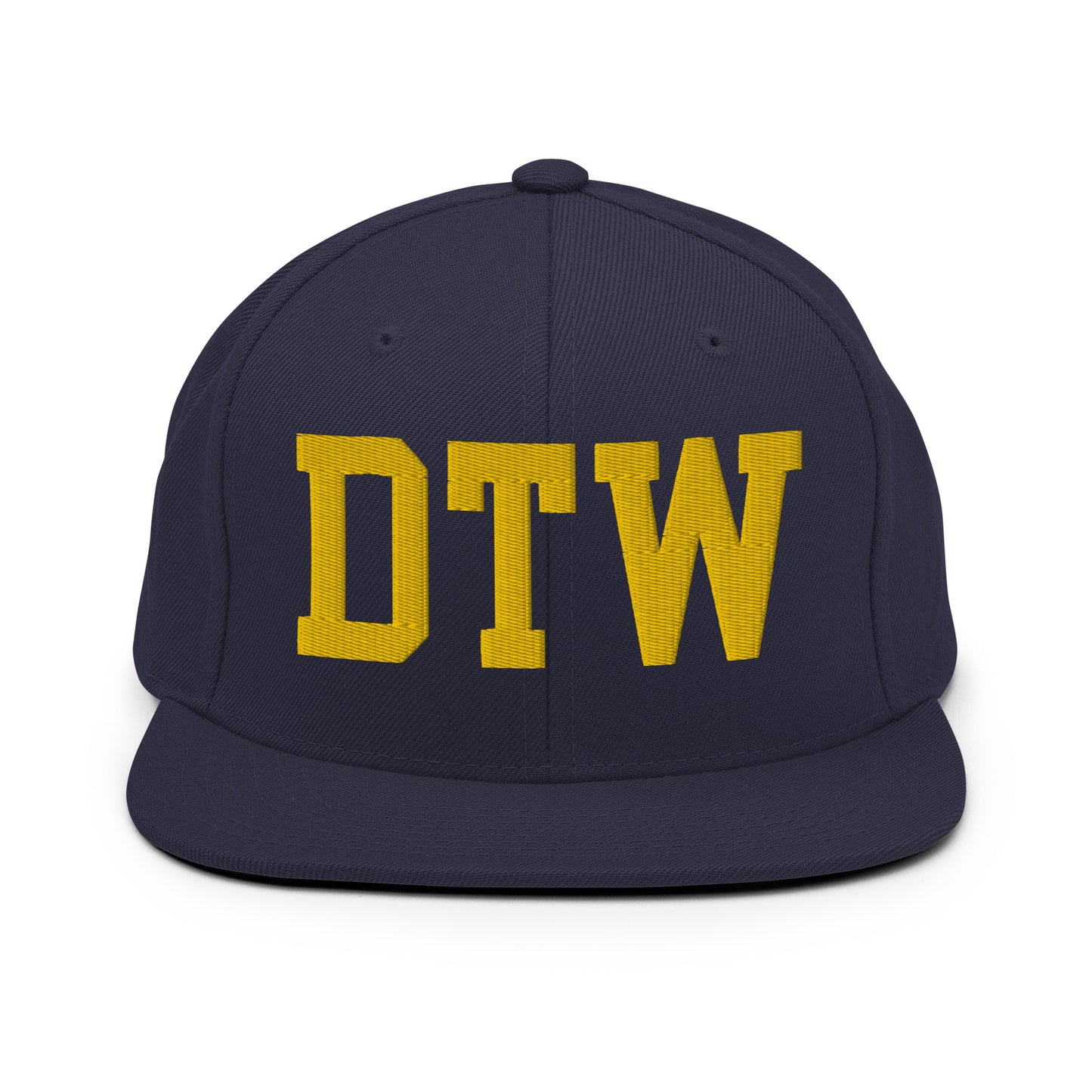 College-Style Classic Snapback Hat • Gold • DTW Detroit • YHM Designs - Image 11
