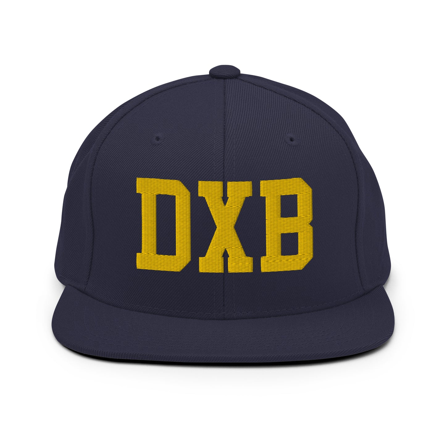 College-Style Classic Snapback Hat • Gold • DXB Dubai • YHM Designs - Image 11