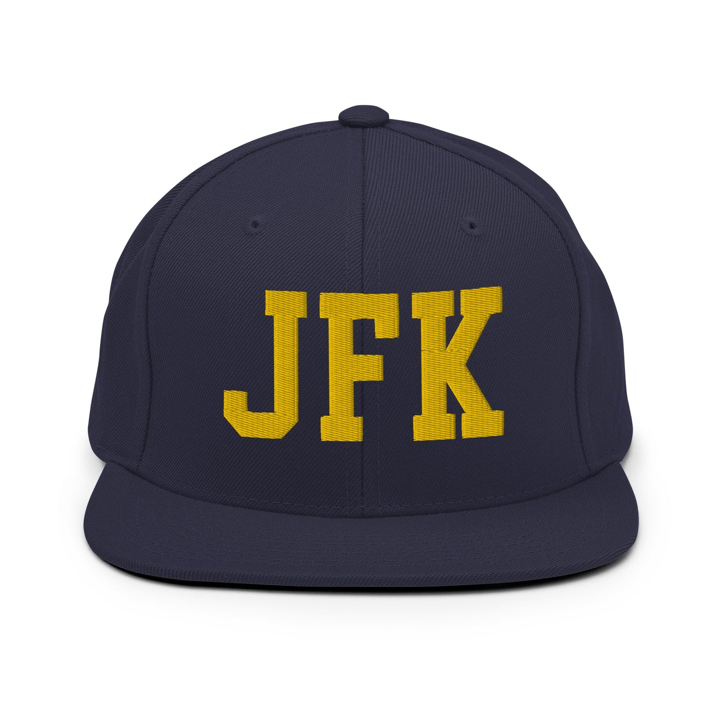College-Style Classic Snapback Hat • Gold • JFK New York City • YHM Designs - Image 11