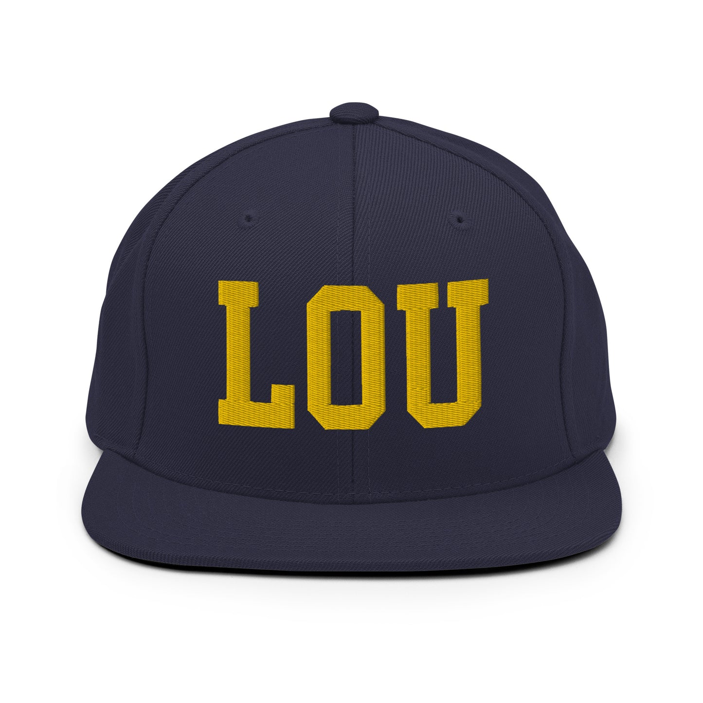 College-Style Classic Snapback Hat • Gold • LOU Louisville • YHM Designs - Image 11