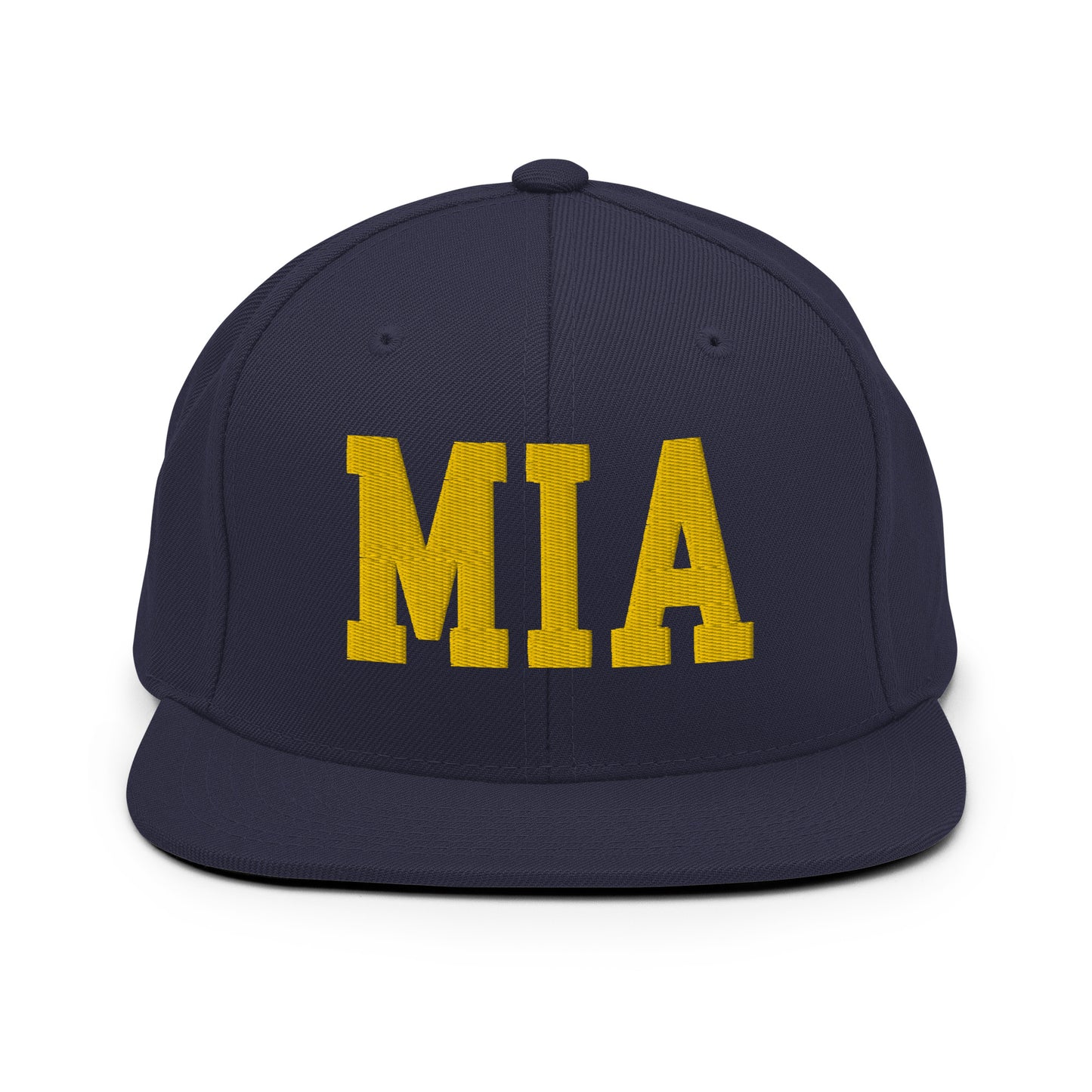 College-Style Classic Snapback Hat • Gold • MIA Miami • YHM Designs - Image 11