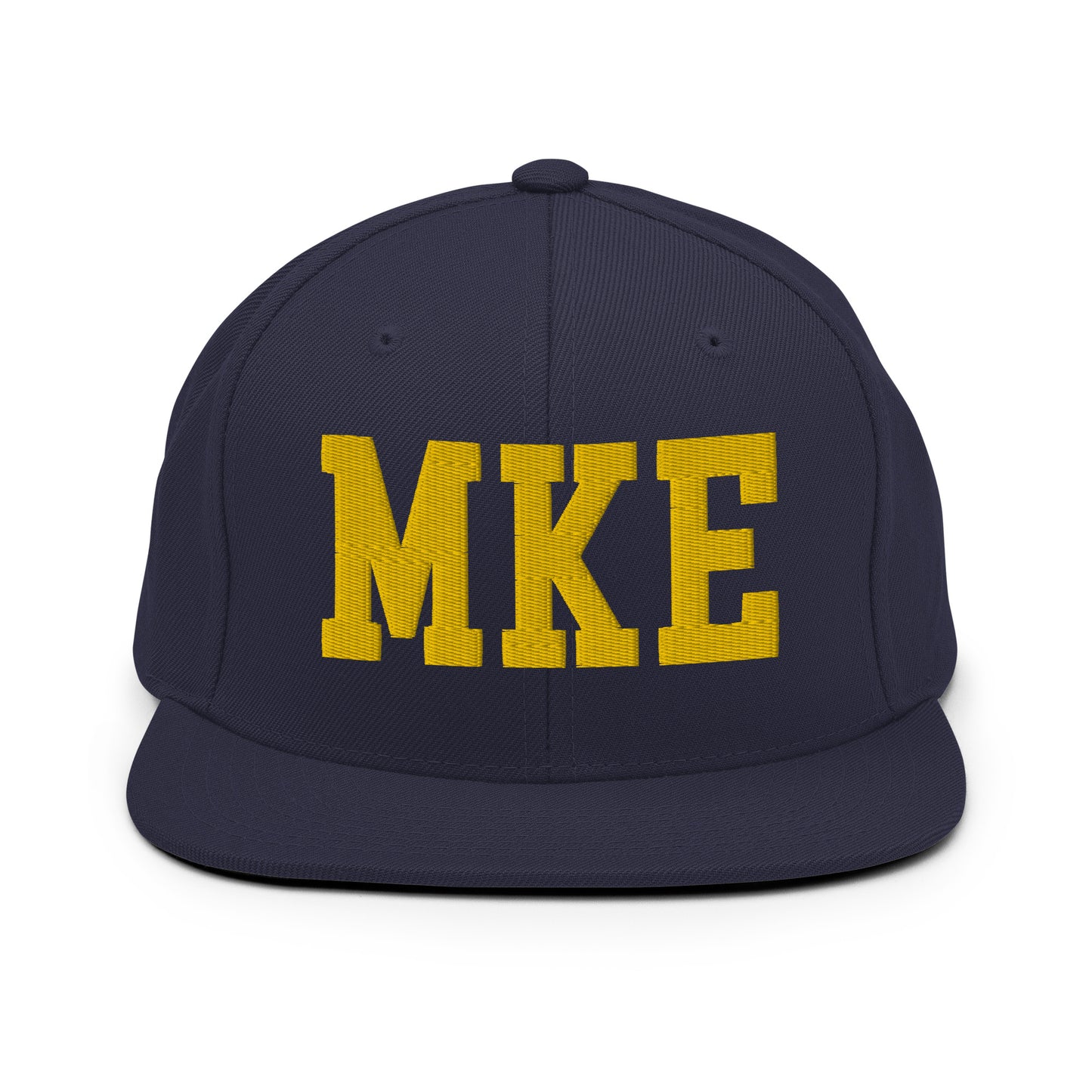 College-Style Classic Snapback Hat • Gold • MKE Milwaukee • YHM Designs - Image 11