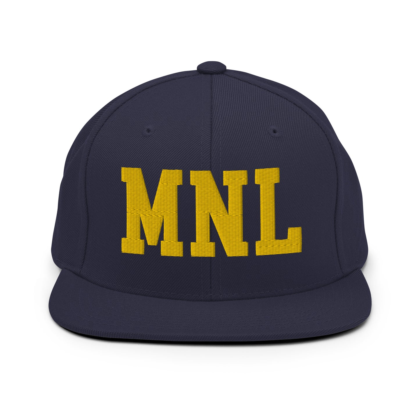College-Style Classic Snapback Hat • Gold • MNL Manila • YHM Designs - Image 11