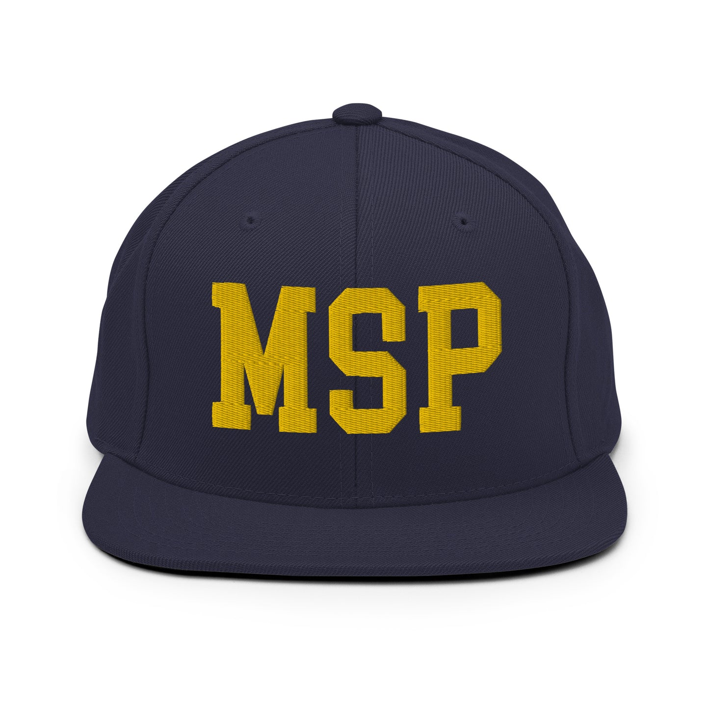 College-Style Classic Snapback Hat • Gold • MSP Minneapolis • YHM Designs - Image 11