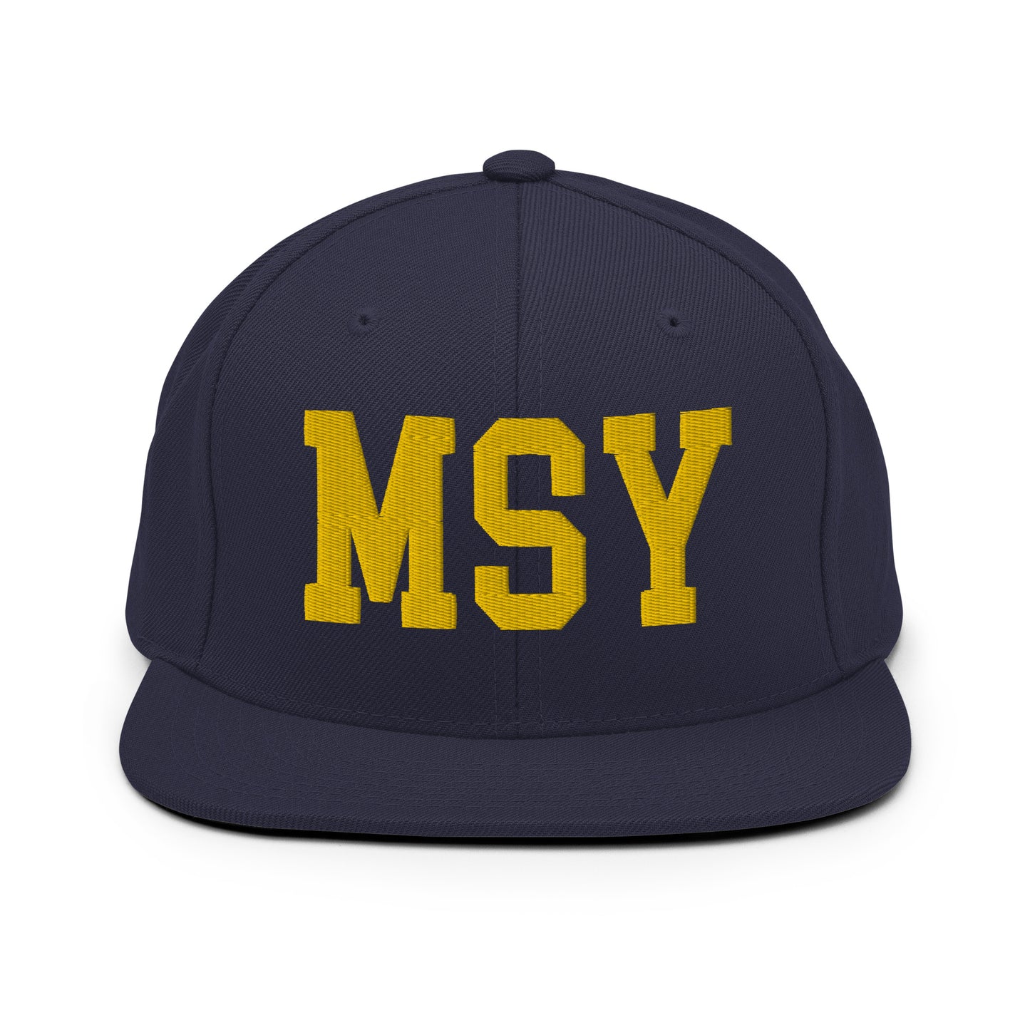 College-Style Classic Snapback Hat • Gold • MSY New Orleans • YHM Designs - Image 11