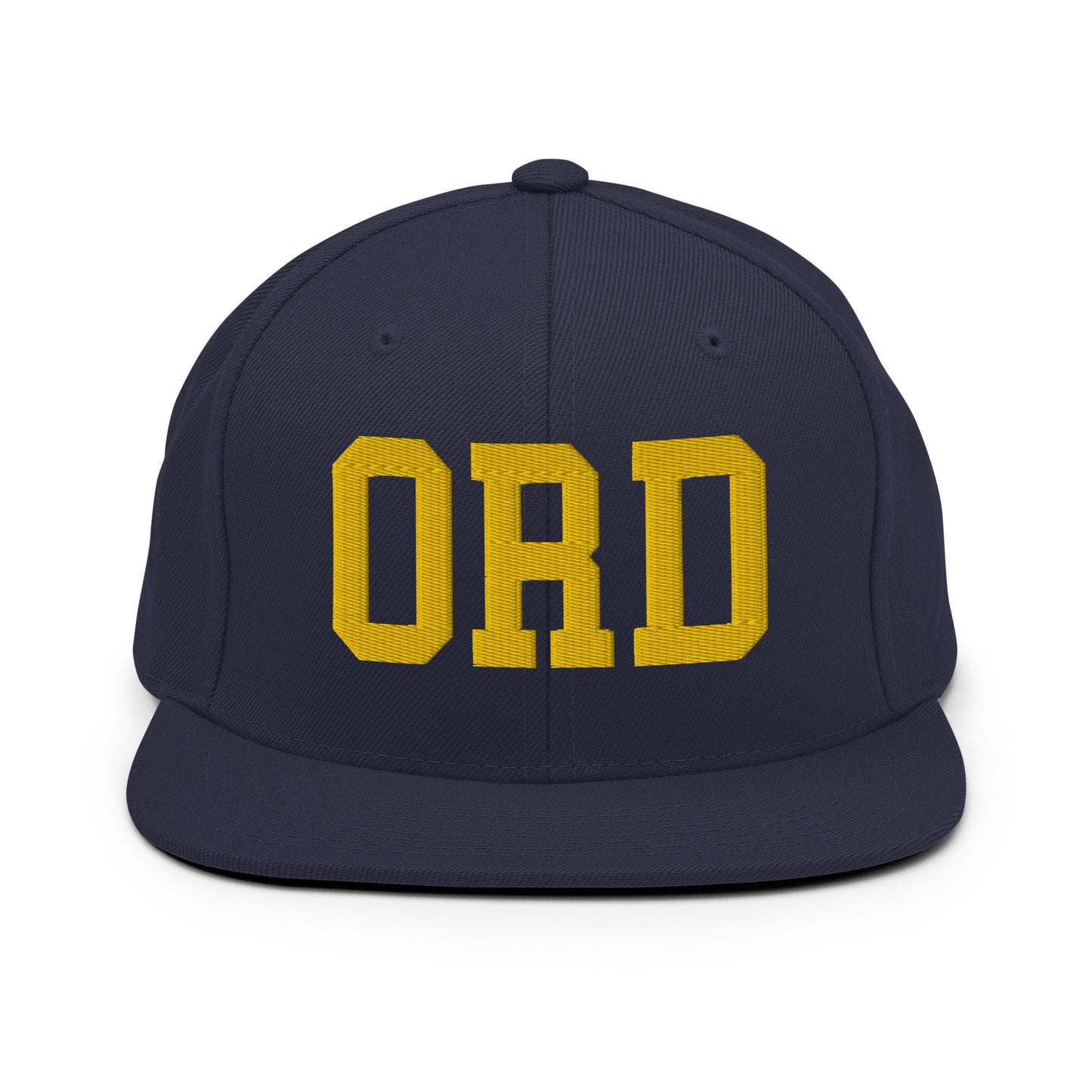 College-Style Classic Snapback Hat • Gold • ORD Chicago • YHM Designs - Image 11