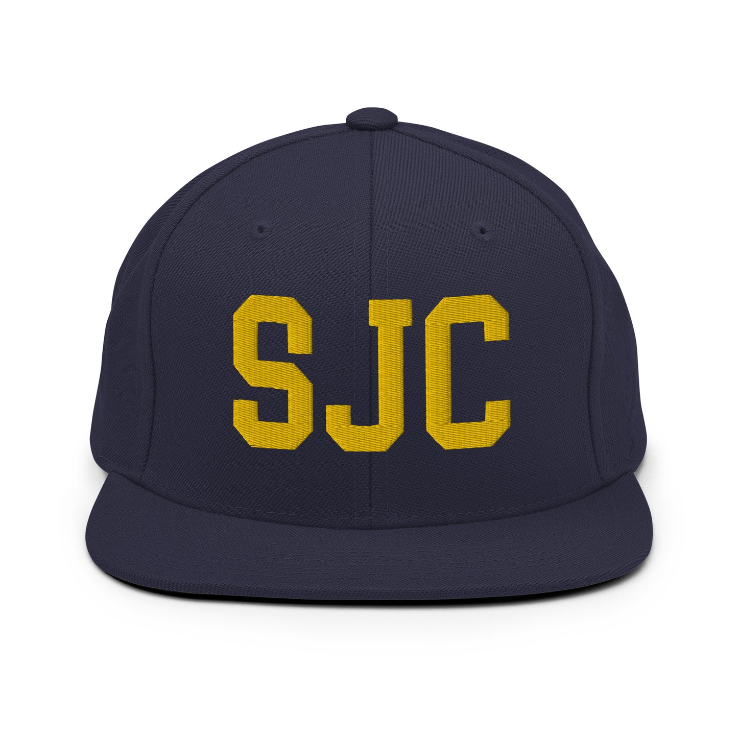 College-Style Classic Snapback Hat • Gold • SJC San Jose • YHM Designs - Image 11