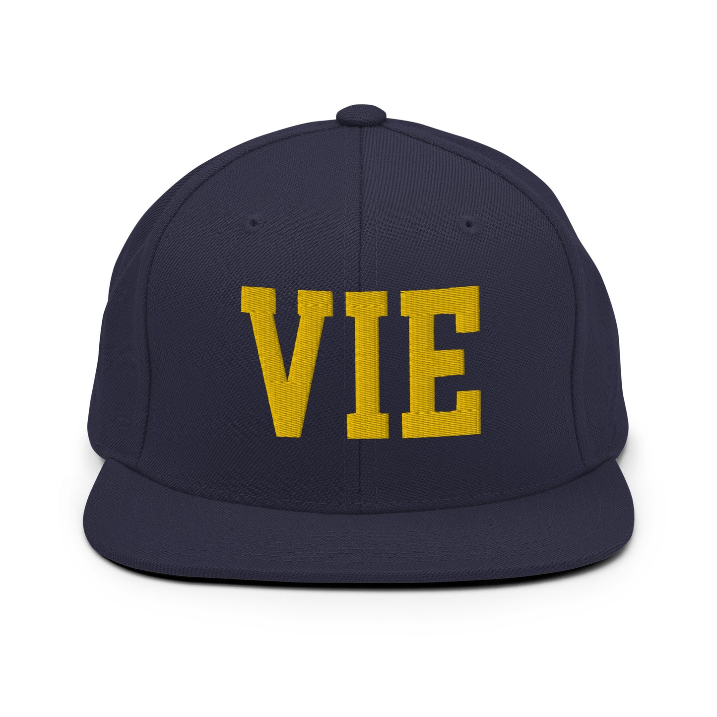 College-Style Classic Snapback Hat • Gold • VIE Vienna • YHM Designs - Image 11