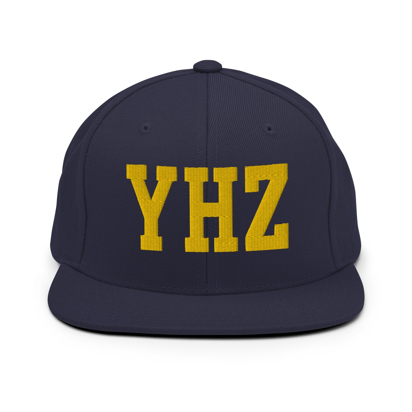 College-Style Classic Snapback Hat • Gold • YHZ Halifax • YHM Designs - Image 11
