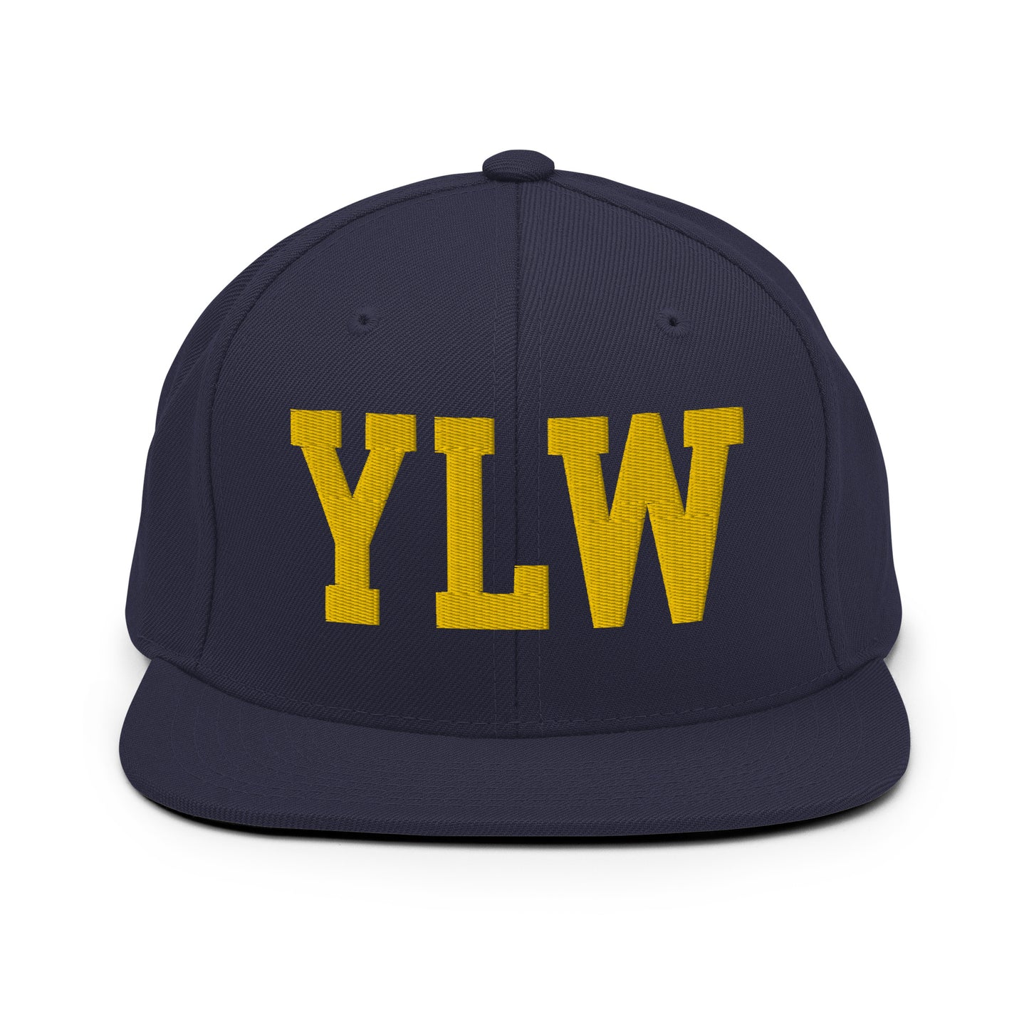 College-Style Classic Snapback Hat • Gold • YLW Kelowna • YHM Designs - Image 11