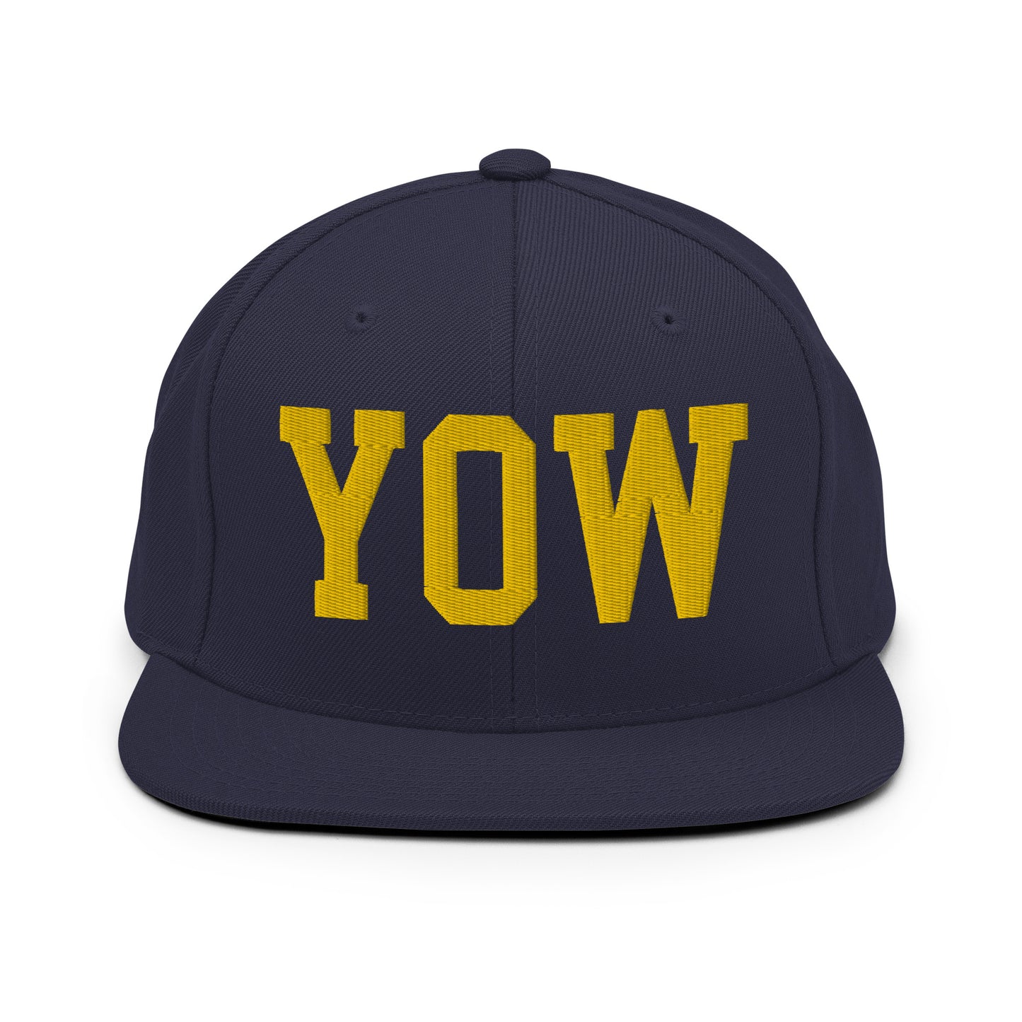 College-Style Classic Snapback Hat • Gold • YOW Ottawa • YHM Designs - Image 11