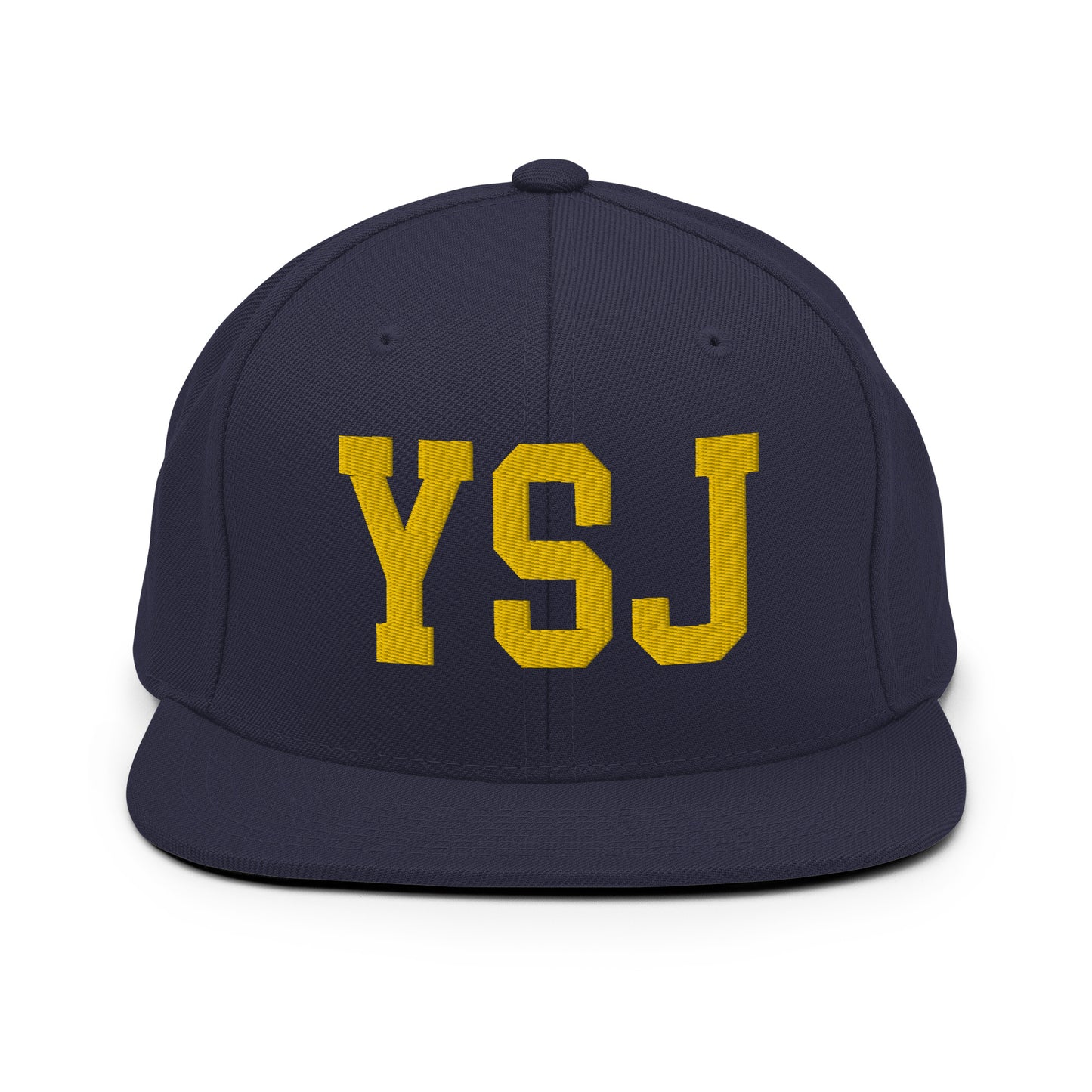 College-Style Classic Snapback Hat • Gold • YSJ Saint John • YHM Designs - Image 11