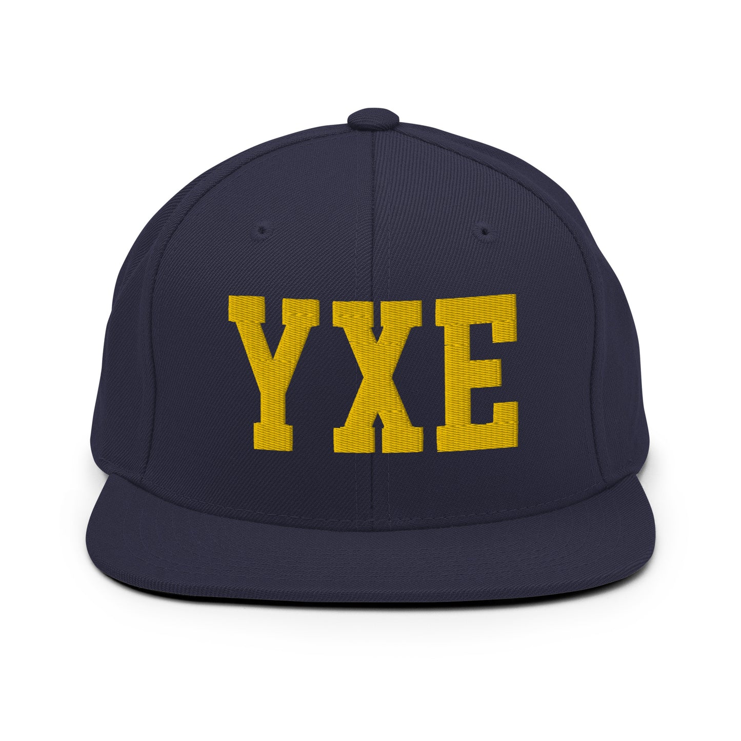 College-Style Classic Snapback Hat • Gold • YXE Saskatoon • YHM Designs - Image 11