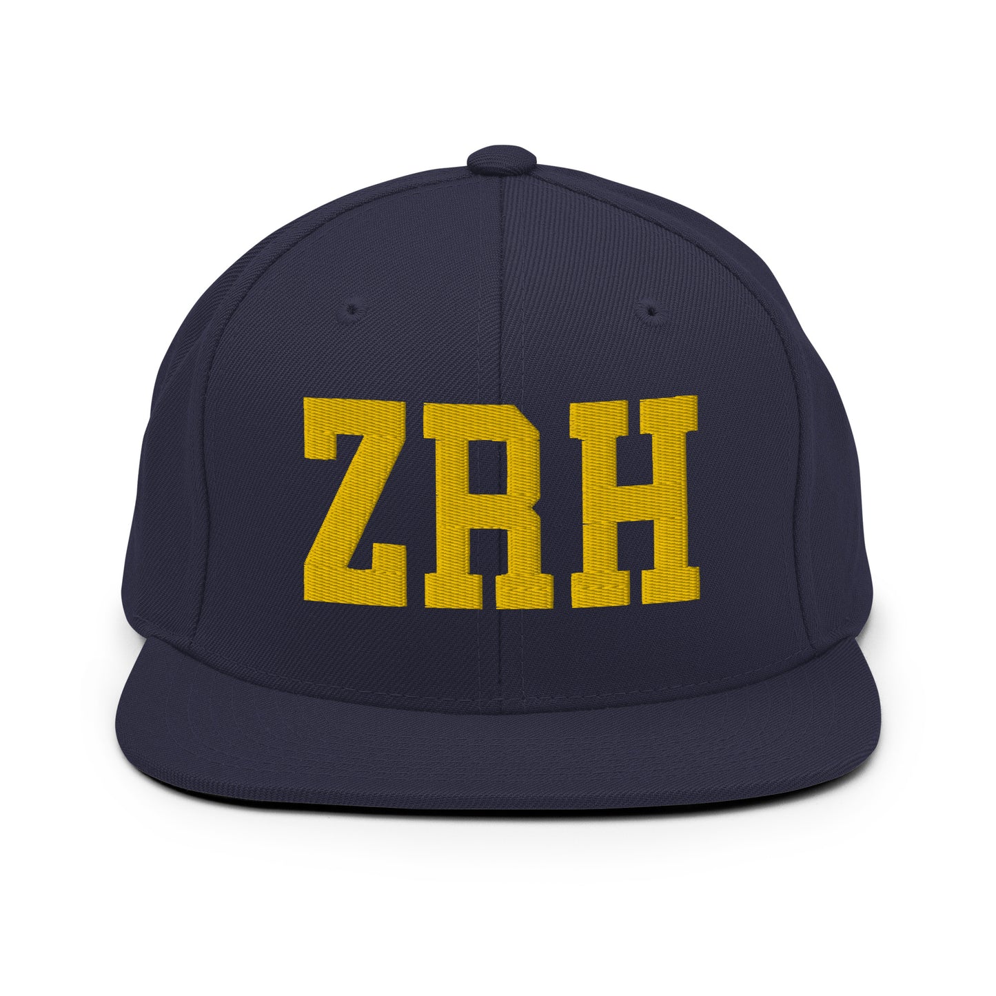 College-Style Classic Snapback Hat • Gold • ZRH Zurich • YHM Designs - Image 11