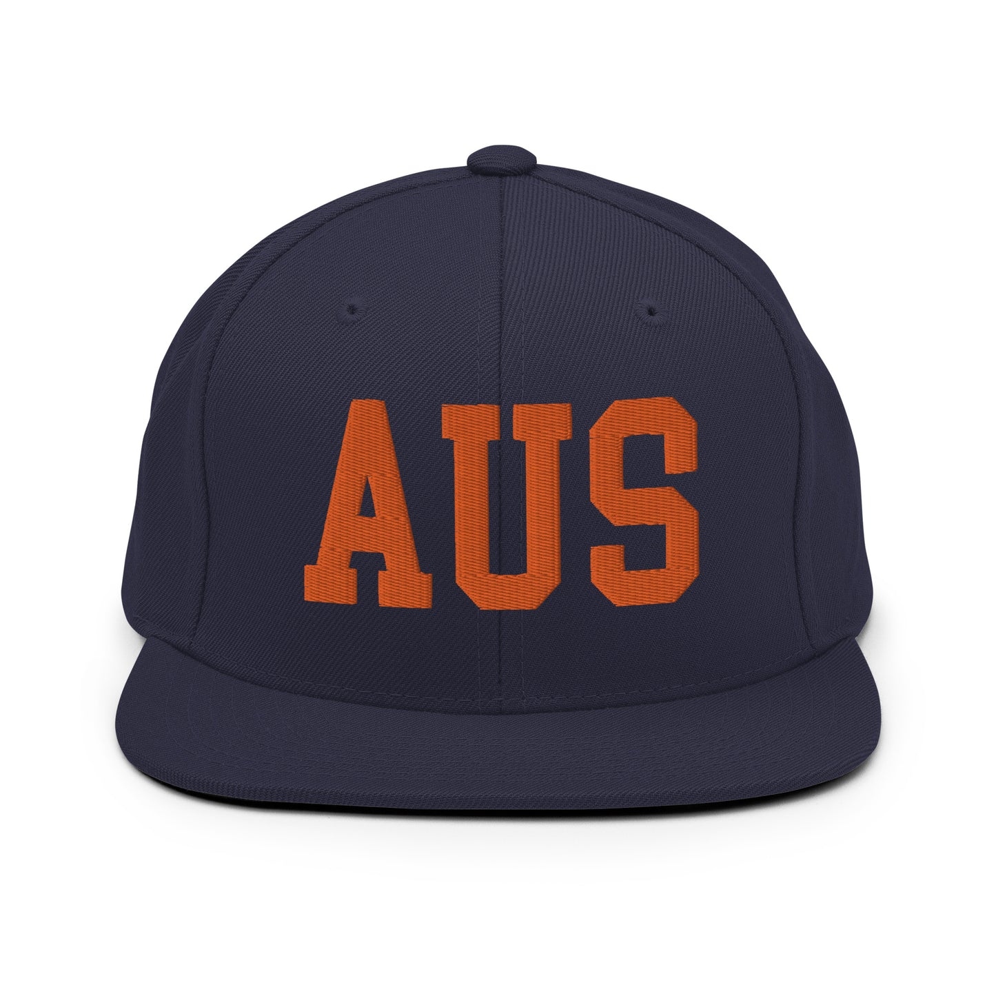 College-Style Classic Snapback Hat • Orange • AUS Austin • YHM Designs - Image 19