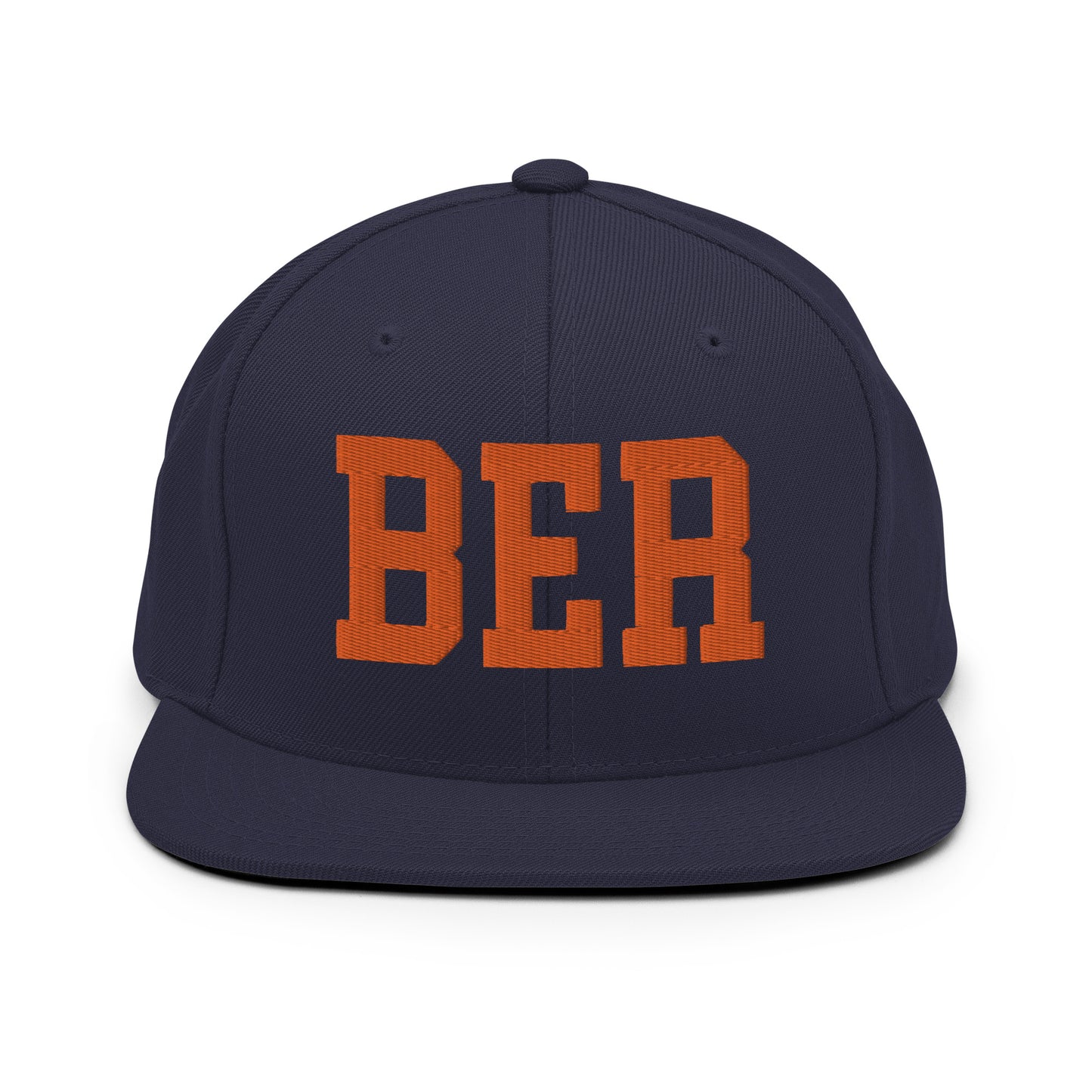 College-Style Classic Snapback Hat • Orange • BER Berlin • YHM Designs - Image 19