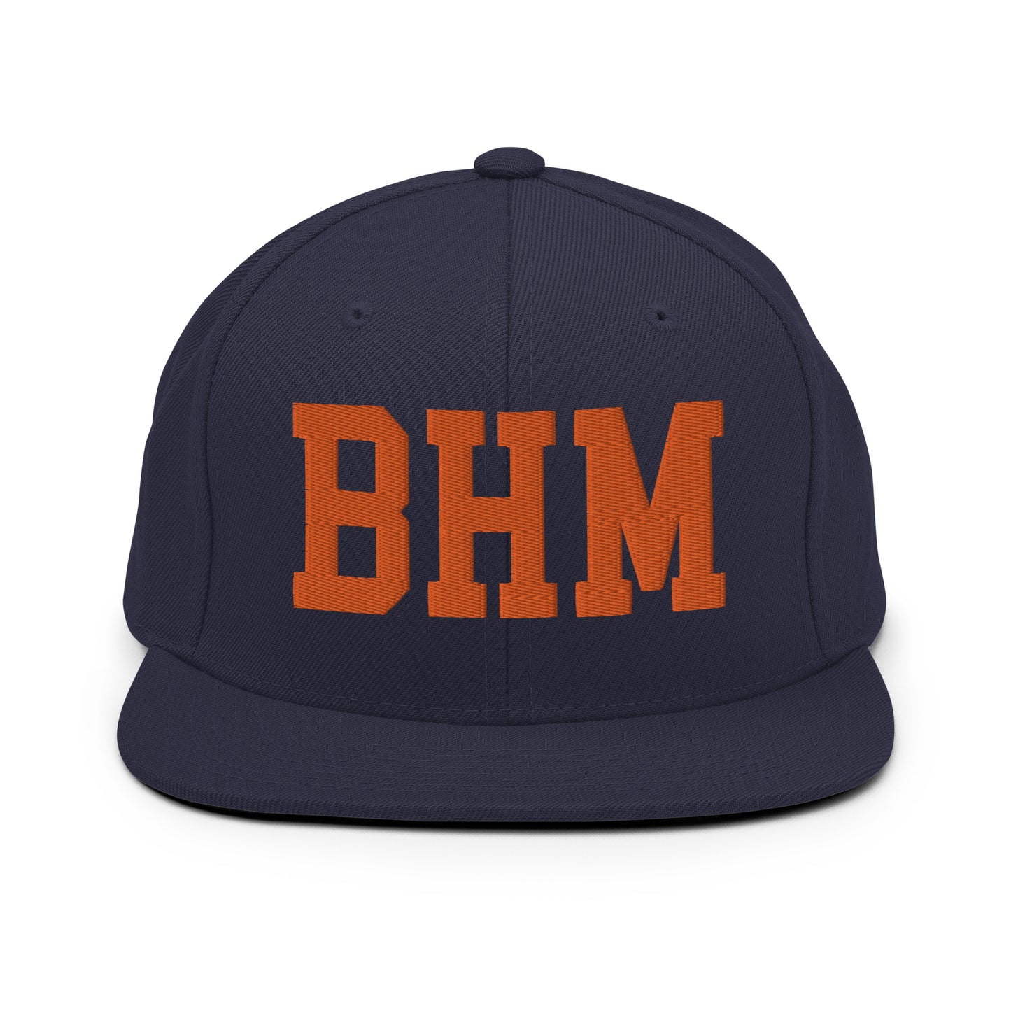 College-Style Classic Snapback Hat • Orange • BHM Birmingham • YHM Designs - Image 19