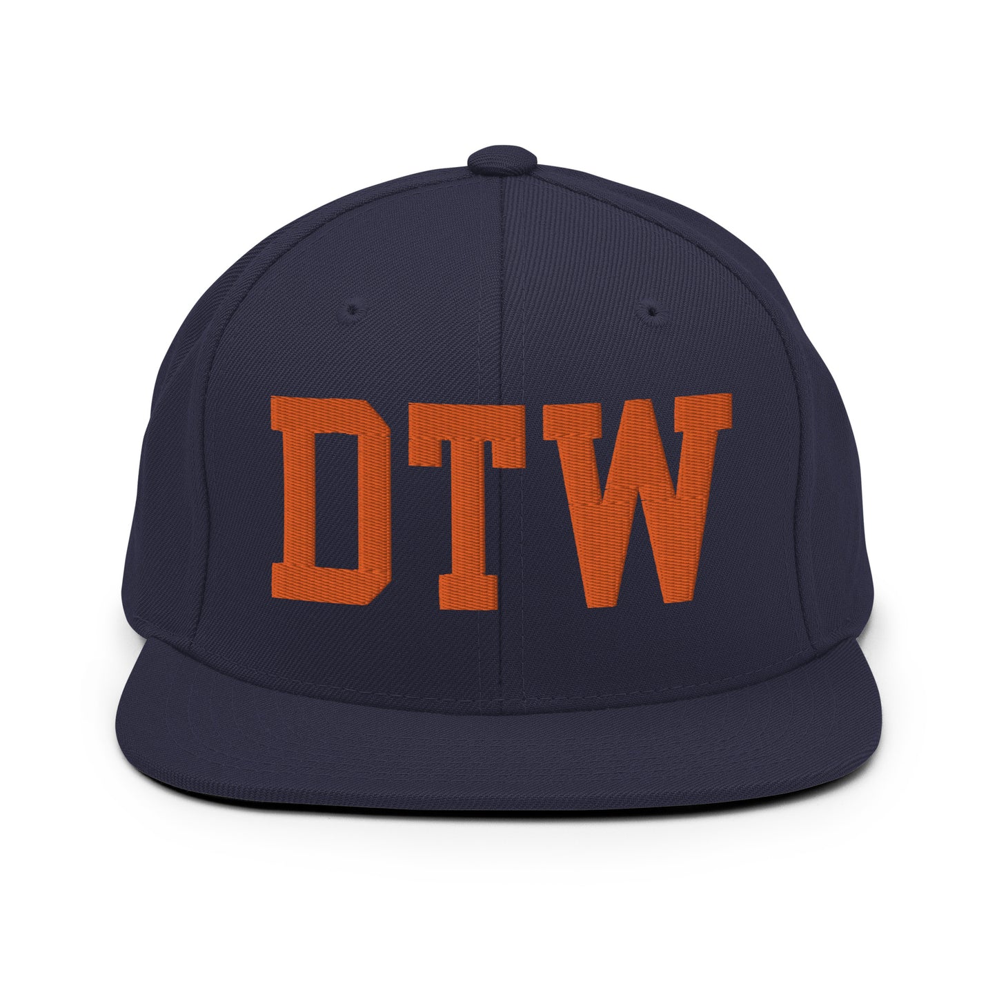 College-Style Classic Snapback Hat • Orange • DTW Detroit • YHM Designs - Image 19