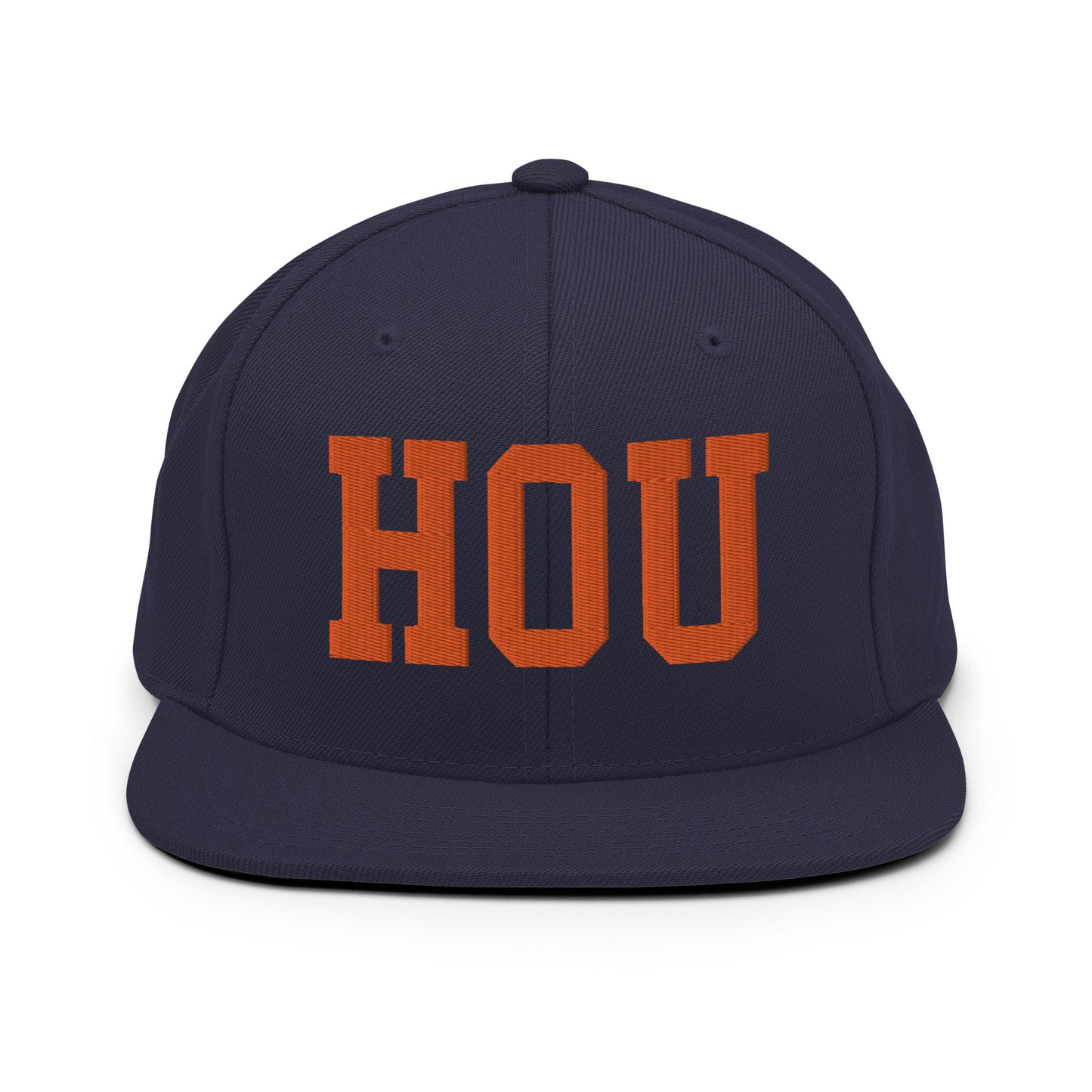 College-Style Classic Snapback Hat • Orange • HOU Houston • YHM Designs - Image 19