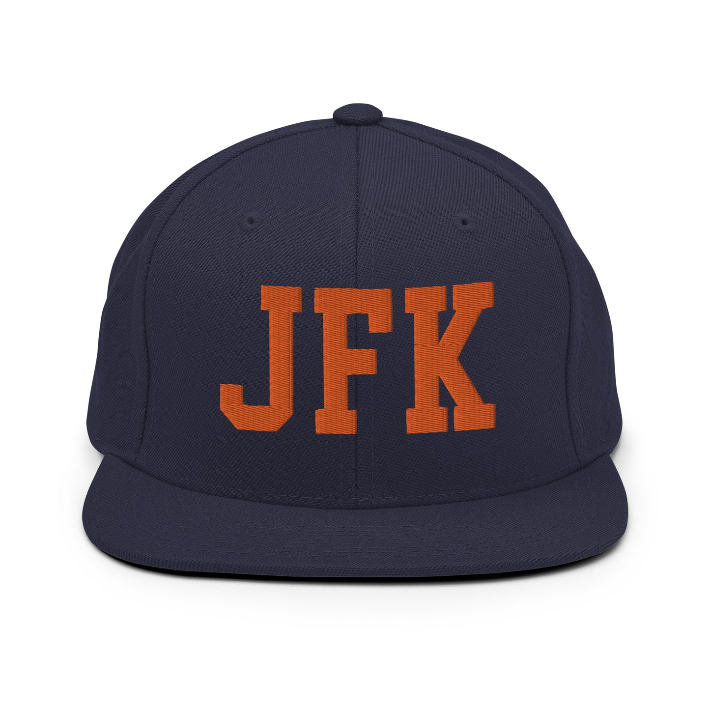 College-Style Classic Snapback Hat • Orange • JFK New York City • YHM Designs - Image 19