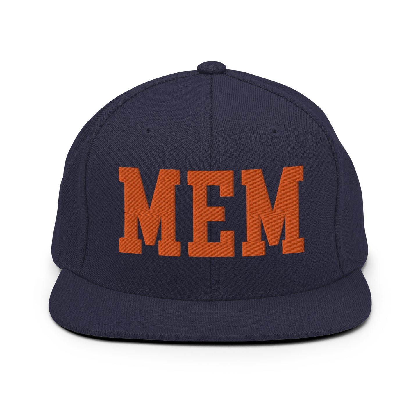 College-Style Classic Snapback Hat • Orange • MEM Memphis • YHM Designs - Image 19