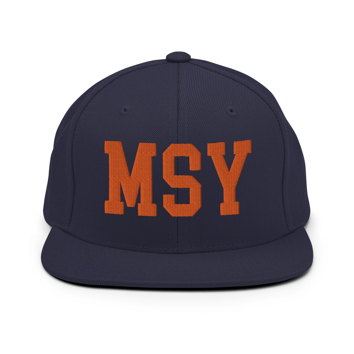 College-Style Classic Snapback Hat • Orange • MSY New Orleans • YHM Designs - Image 19