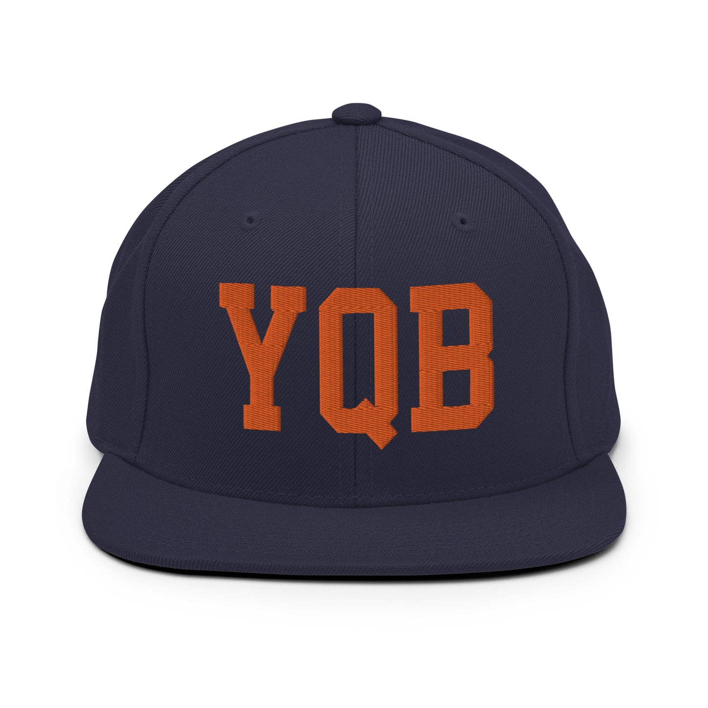 College-Style Classic Snapback Hat • Orange • YQB Quebec City • YHM Designs - Image 19