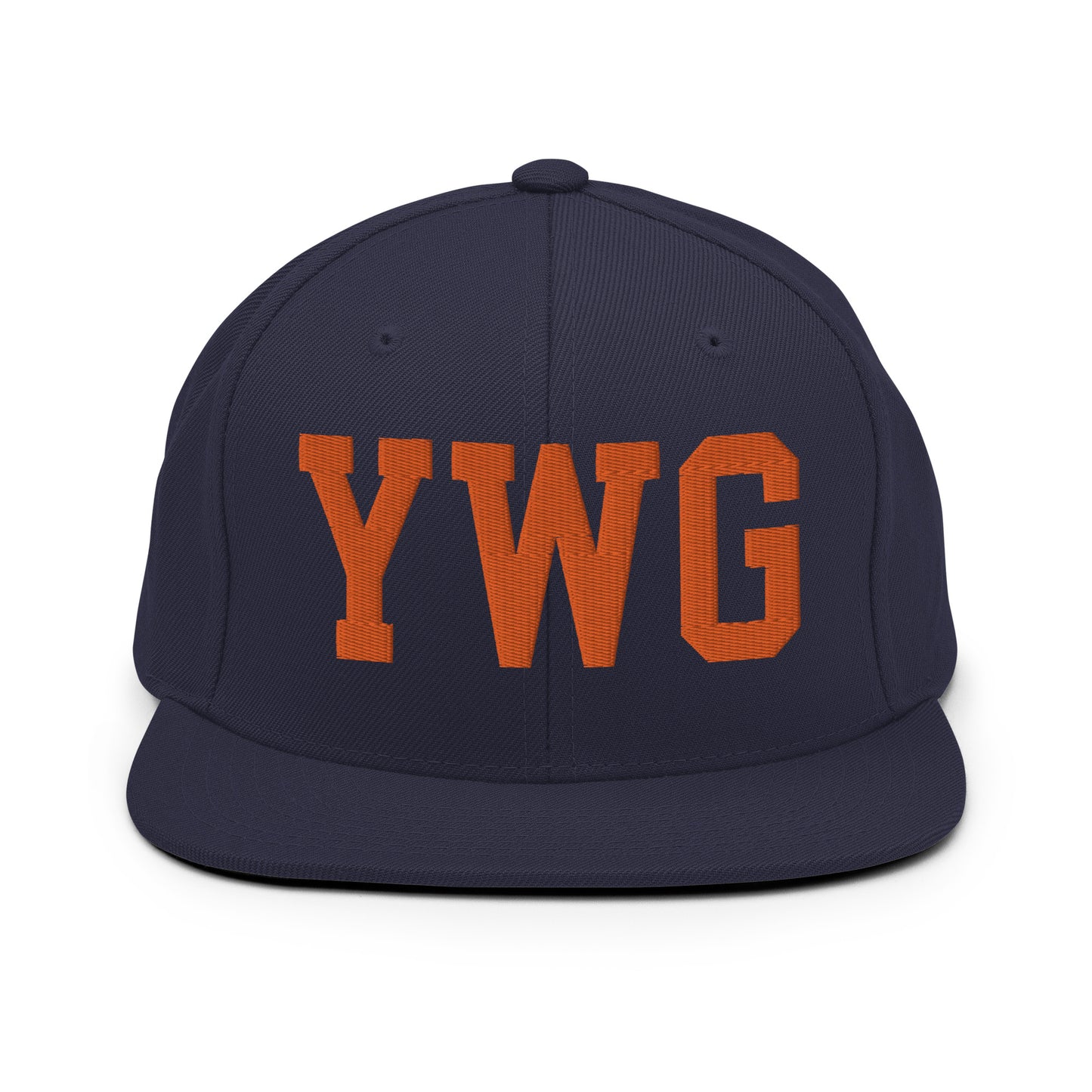 College-Style Classic Snapback Hat • Orange • YWG Winnipeg • YHM Designs - Image 19