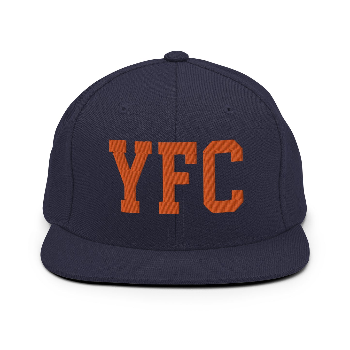 College-Style Classic Snapback Hat • Orange • YFC Fredericton Souvenir • YHM Designs - Image 19