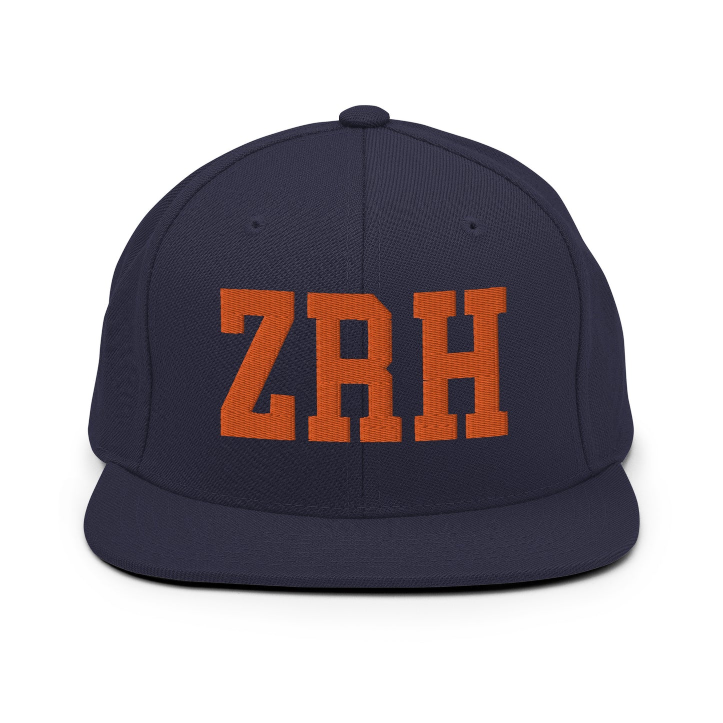 College-Style Classic Snapback Hat • Orange • ZRH Zurich • YHM Designs - Image 19