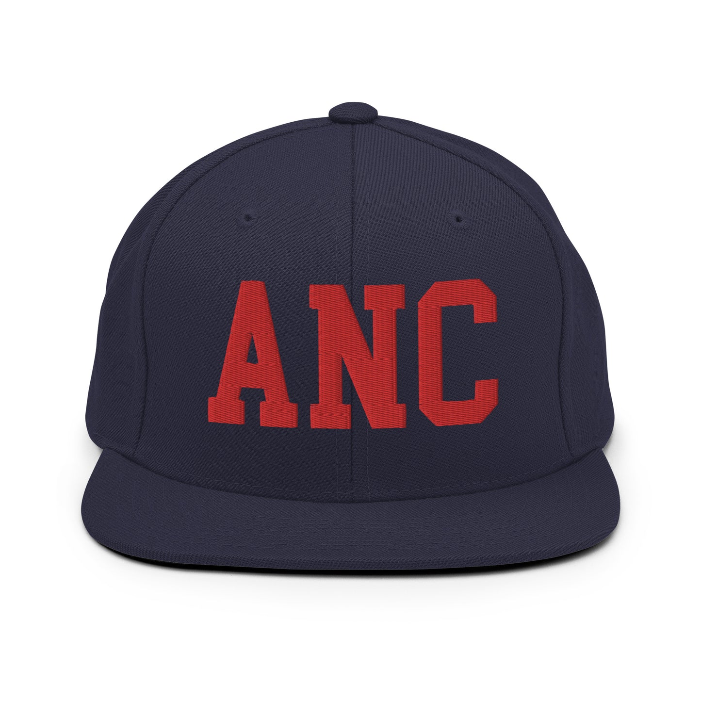 College-Style Classic Snapback Hat • Red • ANC Anchorage • YHM Designs - Image 15