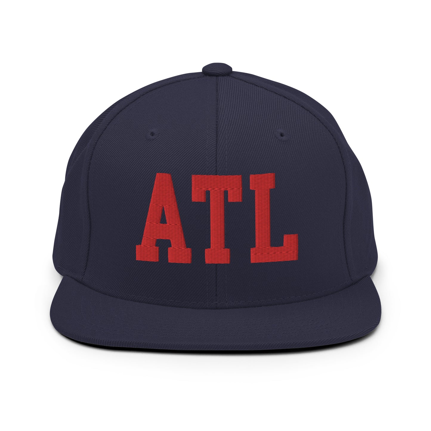 College-Style Classic Snapback Hat • Red • ATL Atlanta • YHM Designs - Image 15