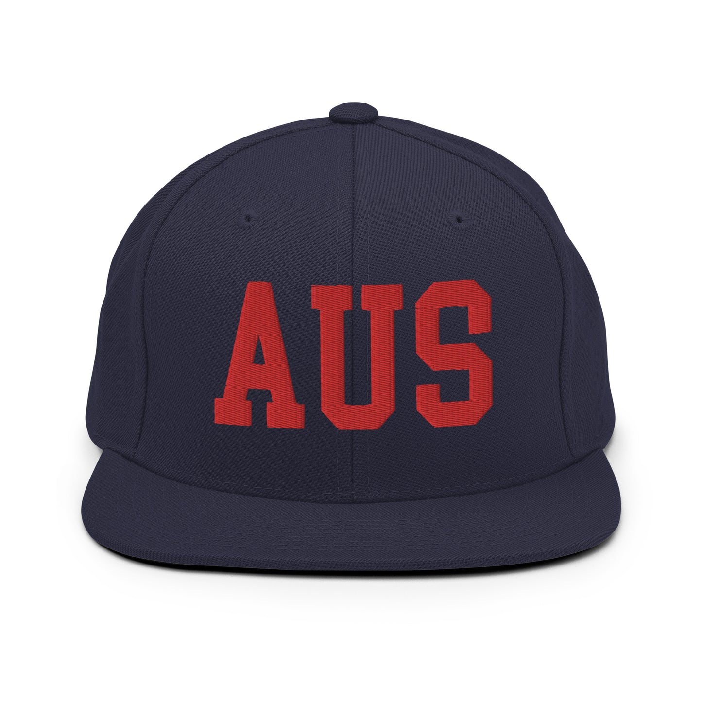 College-Style Classic Snapback Hat • Red • AUS Austin • YHM Designs - Image 15