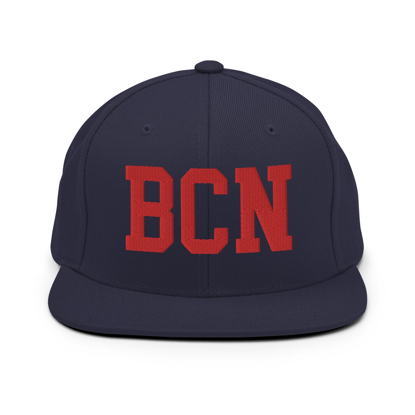 College-Style Classic Snapback Hat • Red • BCN Barcelona • YHM Designs - Image 15