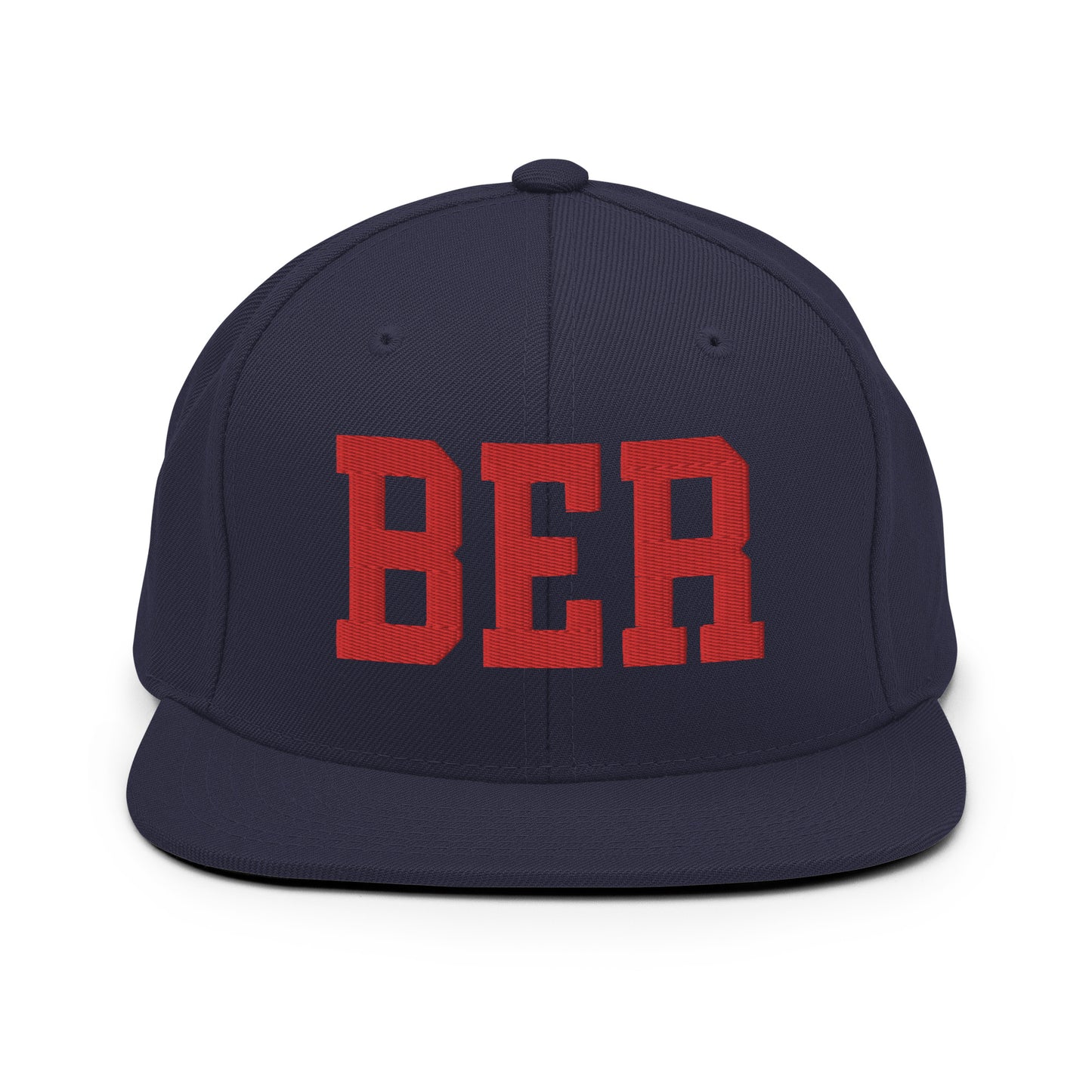 College-Style Classic Snapback Hat • Red • BER Berlin • YHM Designs - Image 15