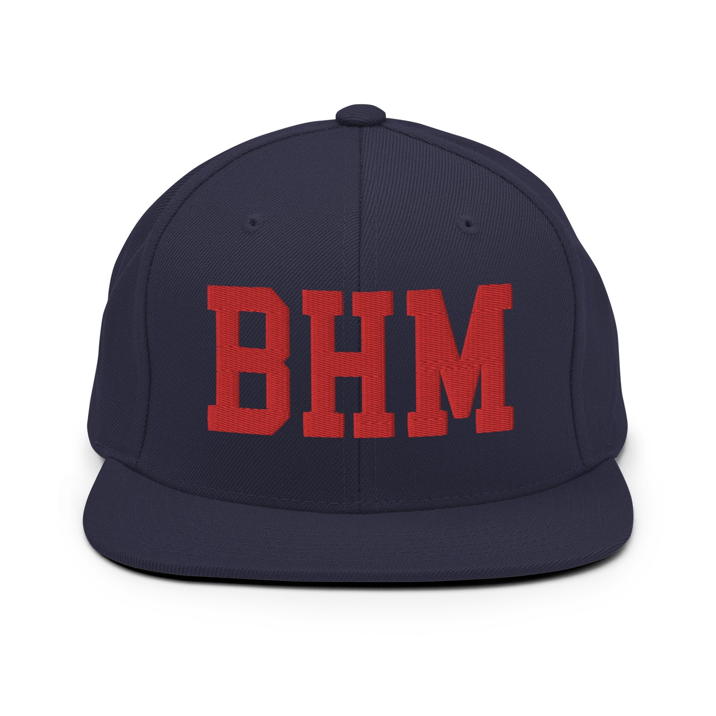 College-Style Classic Snapback Hat • Red • BHM Birmingham • YHM Designs - Image 15