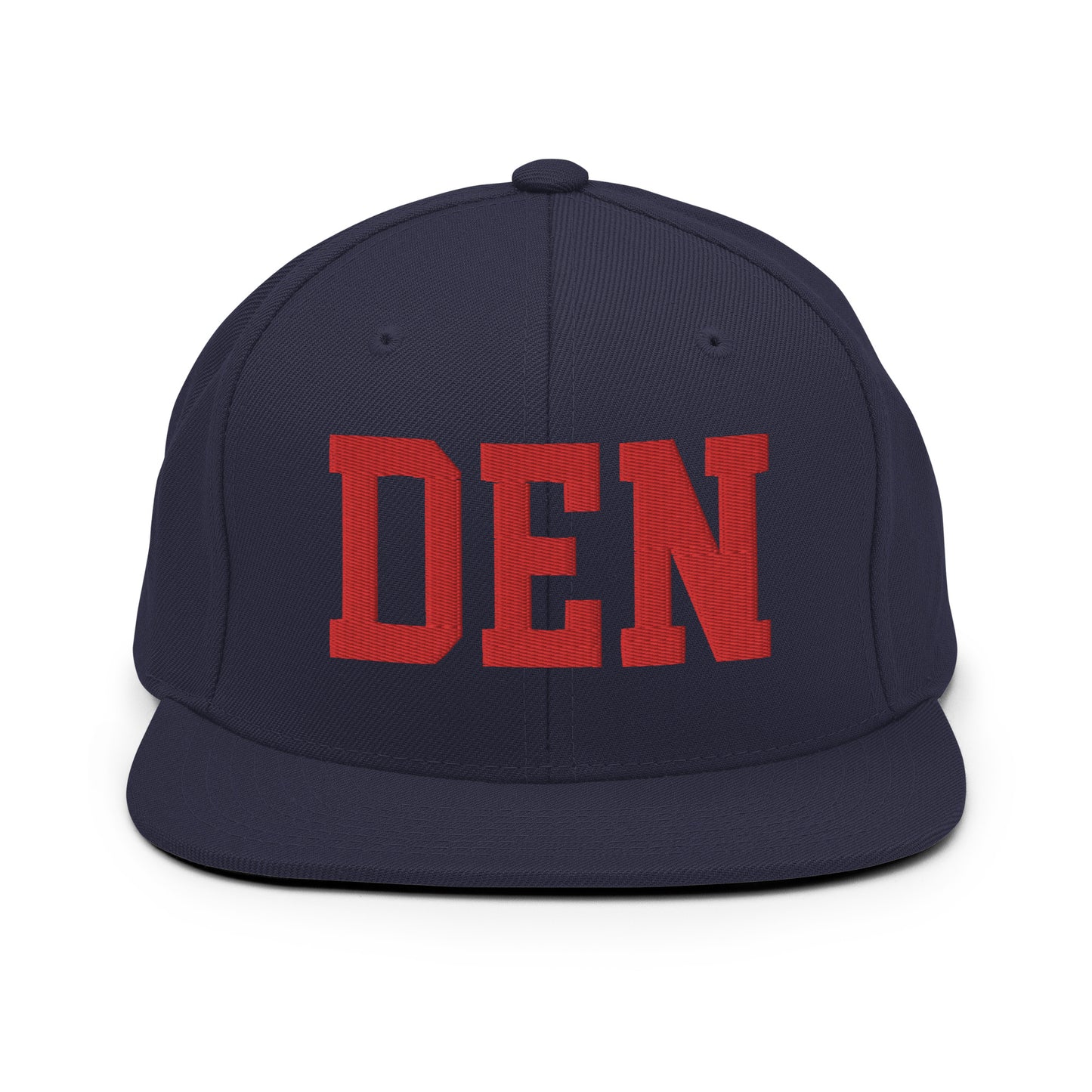 College-Style Classic Snapback Hat • Red • DEN Denver • YHM Designs - Image 15