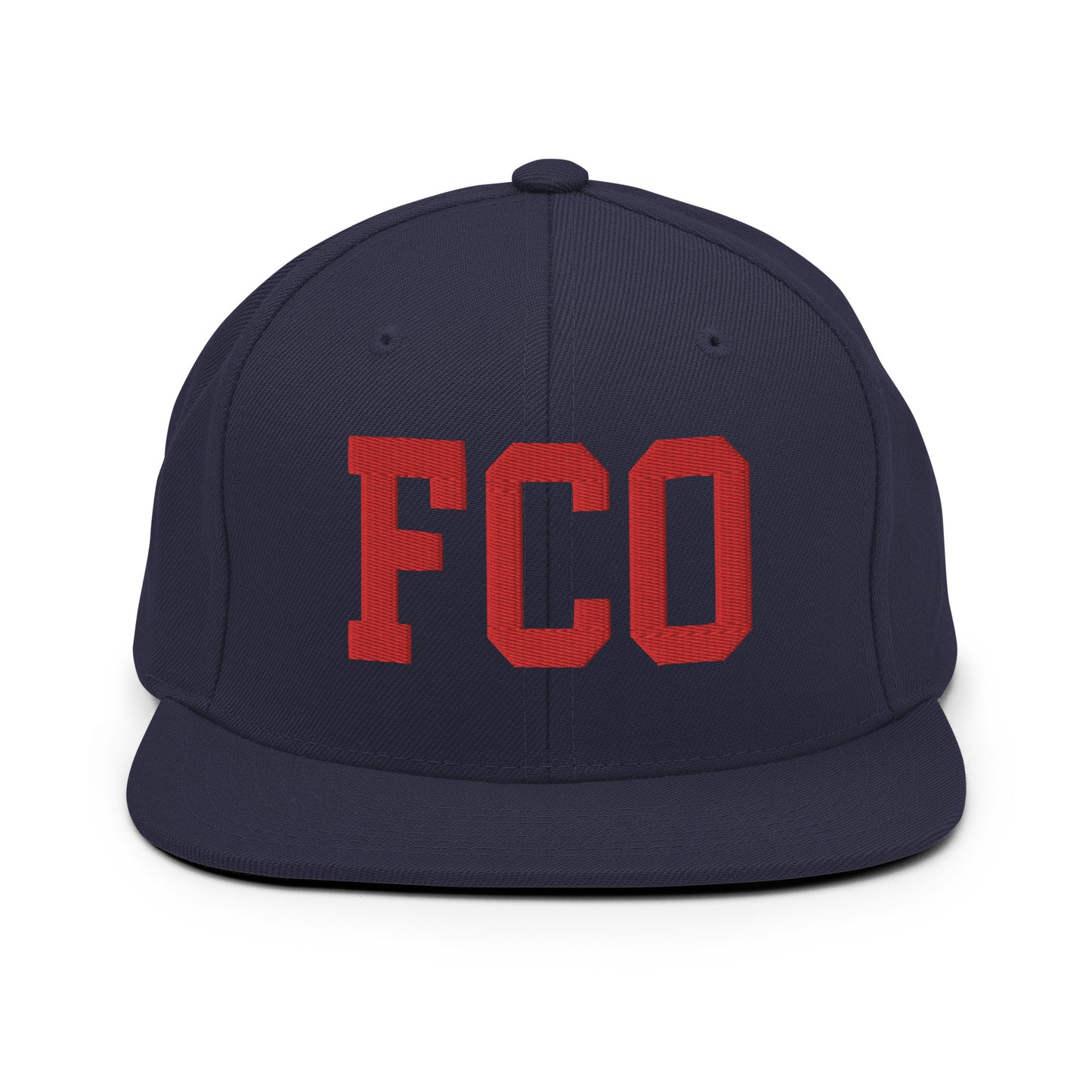 College-Style Classic Snapback Hat • Red • FCO Rome • YHM Designs - Image 15