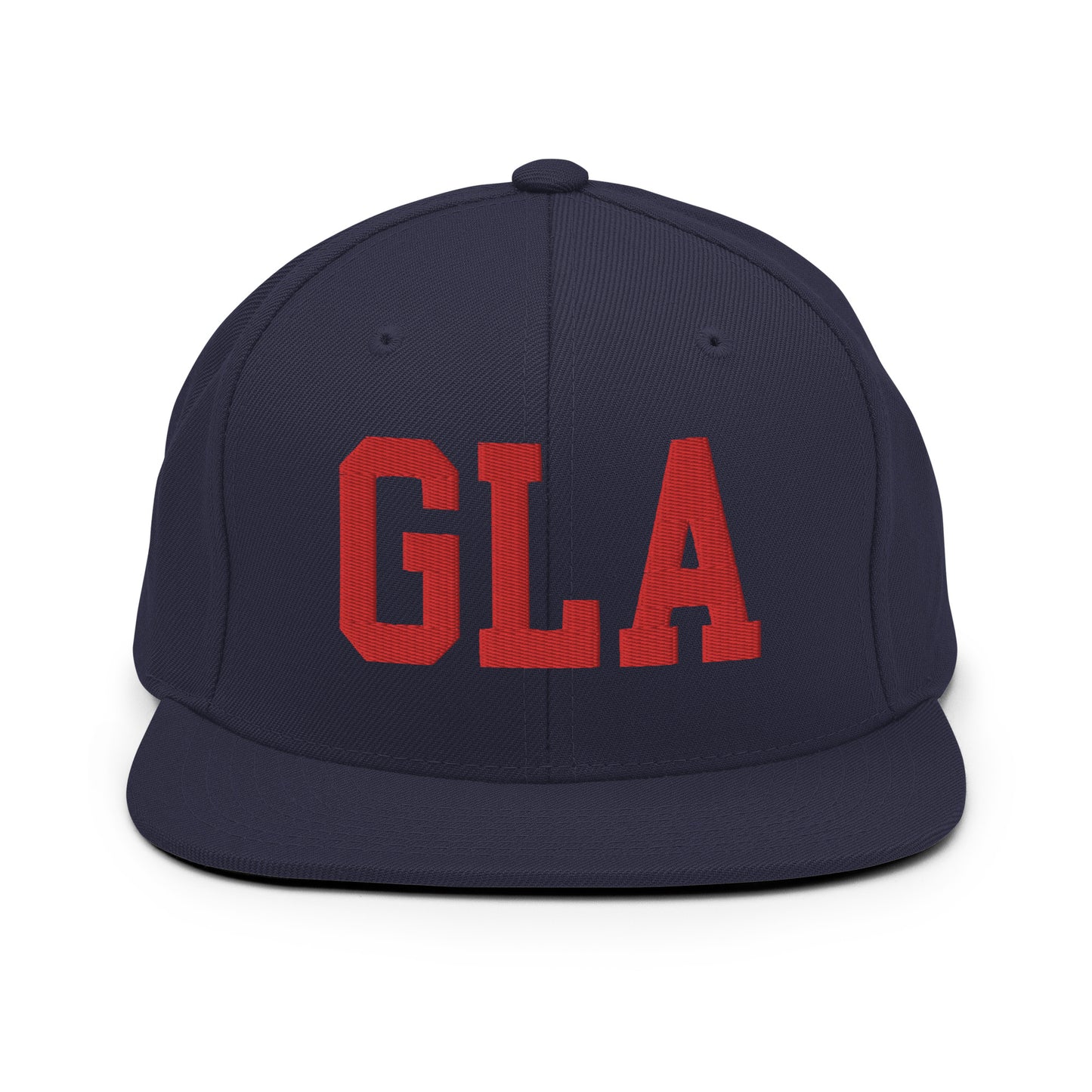 College-Style Classic Snapback Hat • Red • GLA Glasgow • YHM Designs - Image 15