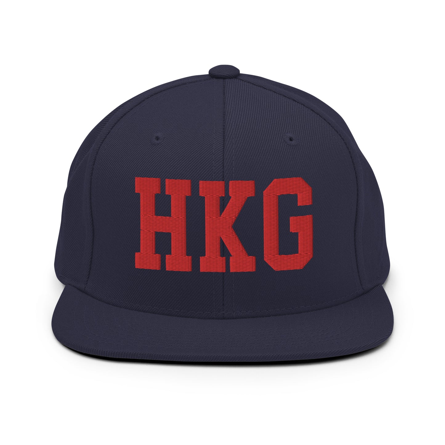 College-Style Classic Snapback Hat • Red • HKG Hong Kong • YHM Designs - Image 15