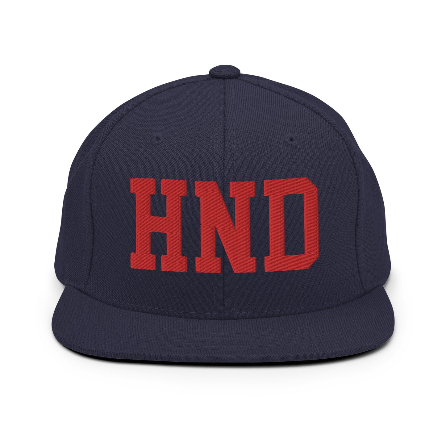 College-Style Classic Snapback Hat • Red • HND Tokyo • YHM Designs - Image 15