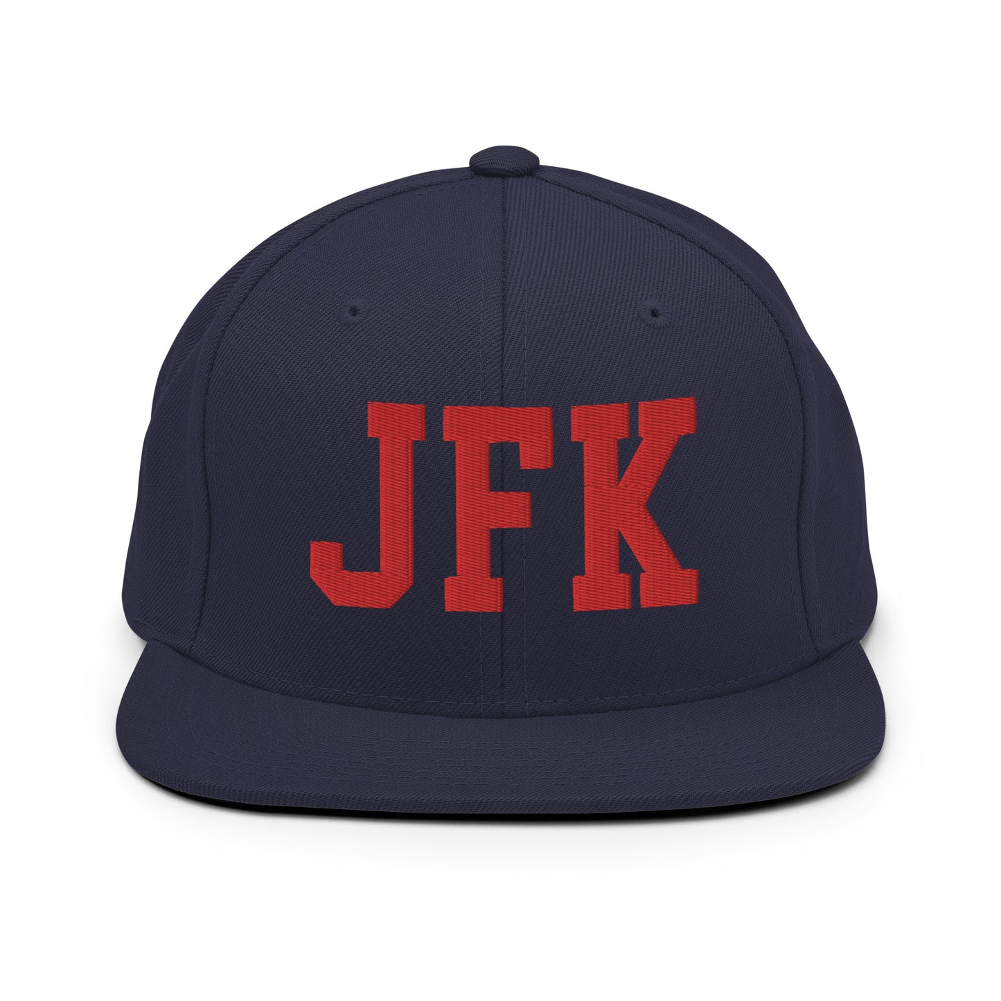 College-Style Classic Snapback Hat • Red • JFK New York City • YHM Designs - Image 15