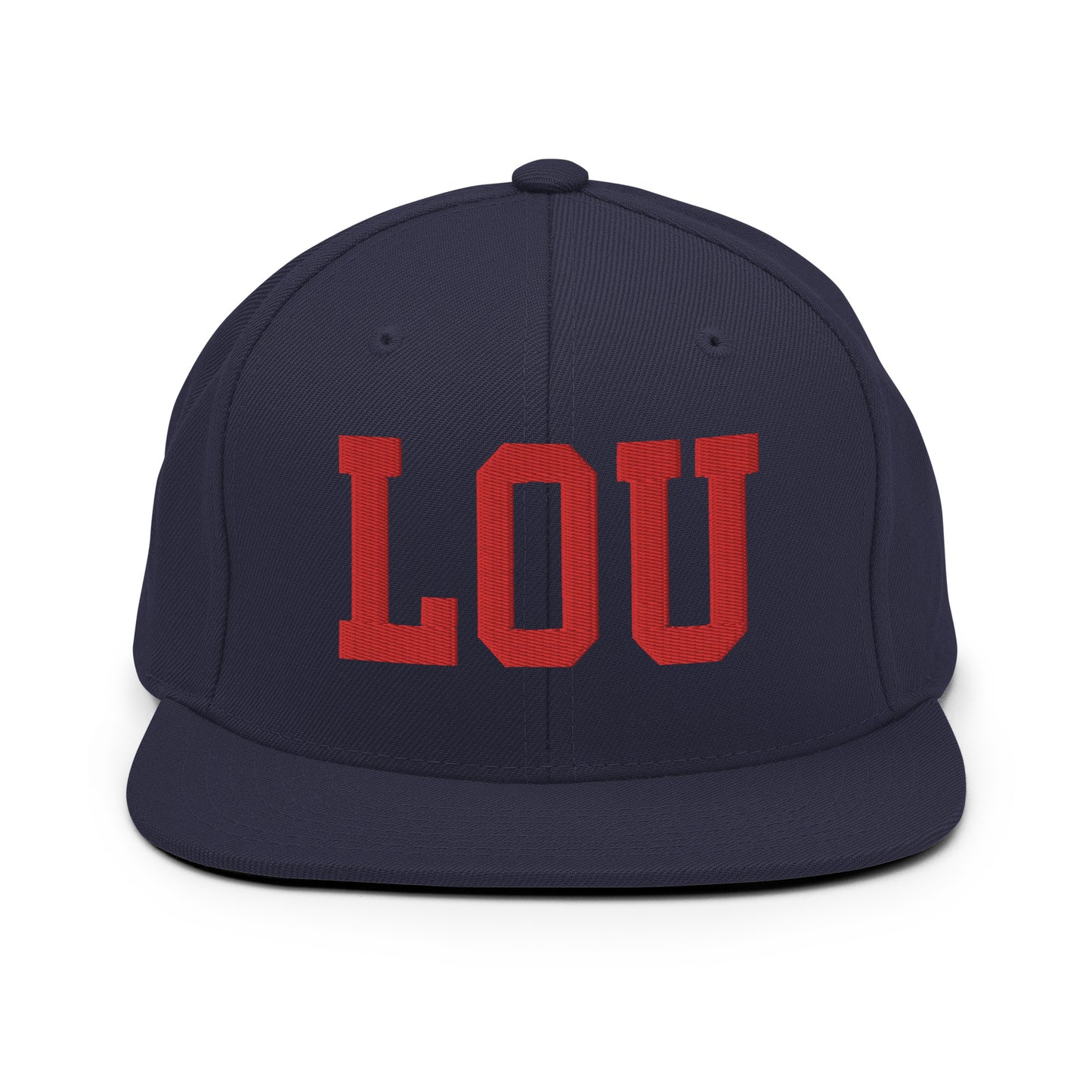 College-Style Classic Snapback Hat • Red • LOU Louisville • YHM Designs - Image 15
