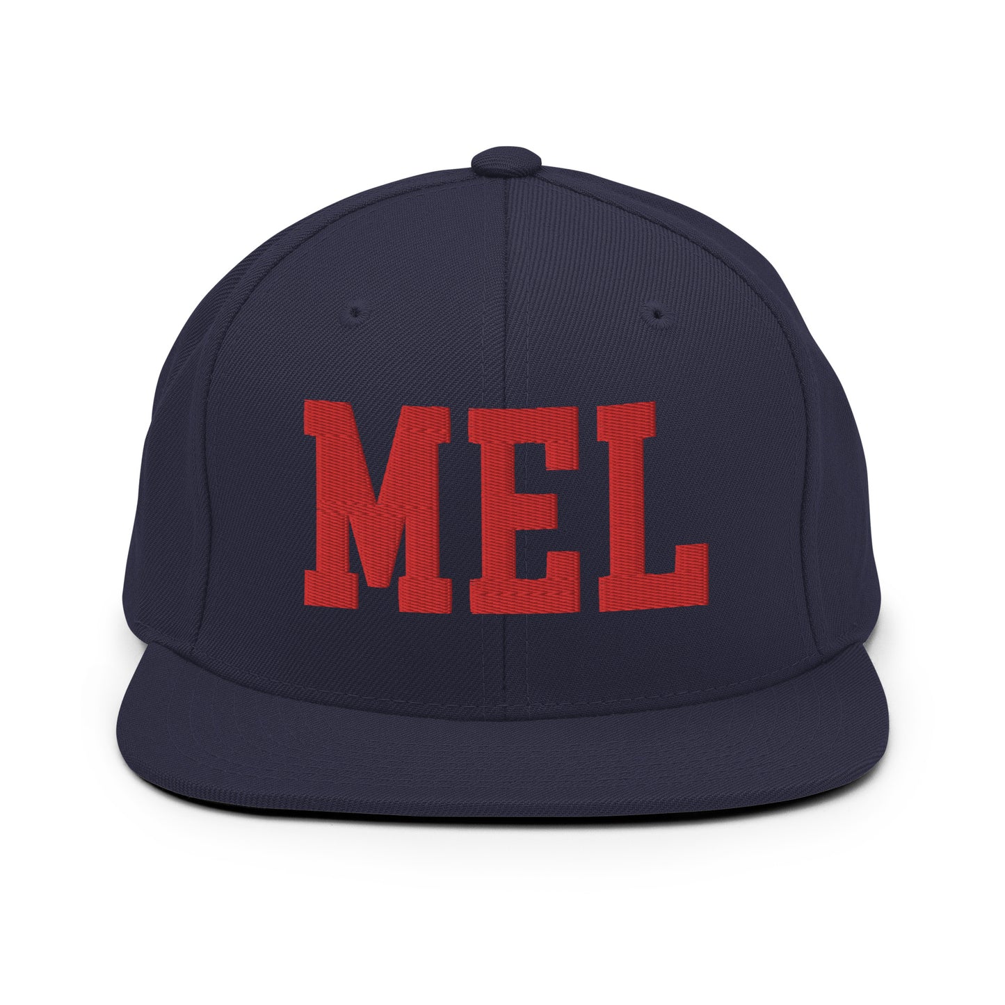 College-Style Classic Snapback Hat • Red • MEL Melbourne • YHM Designs - Image 15