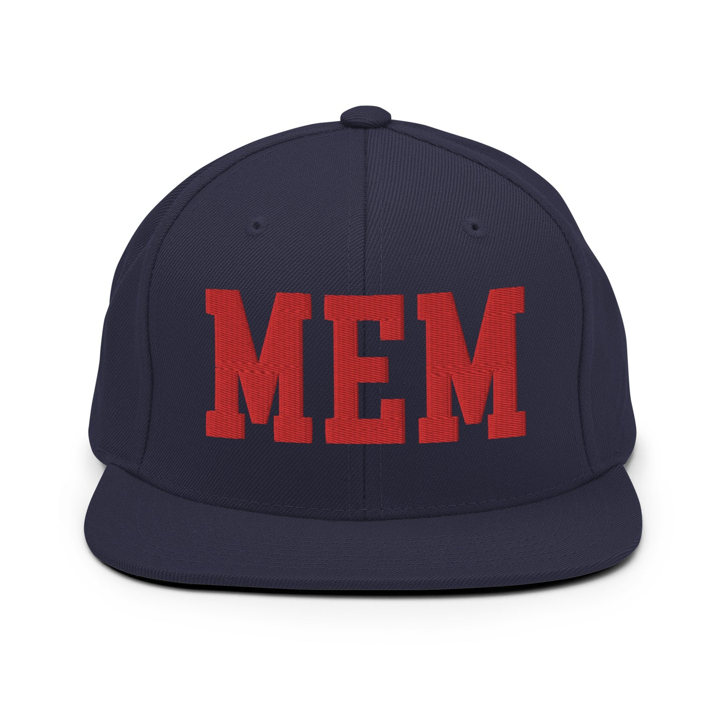 College-Style Classic Snapback Hat • Red • MEM Memphis • YHM Designs - Image 15
