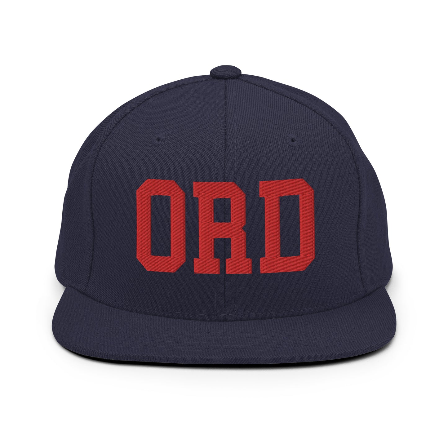 College-Style Classic Snapback Hat • Red • ORD Chicago • YHM Designs - Image 15