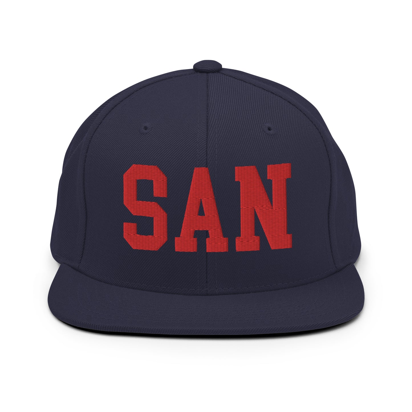 College-Style Classic Snapback Hat • Red • SAN San Diego • YHM Designs - Image 15