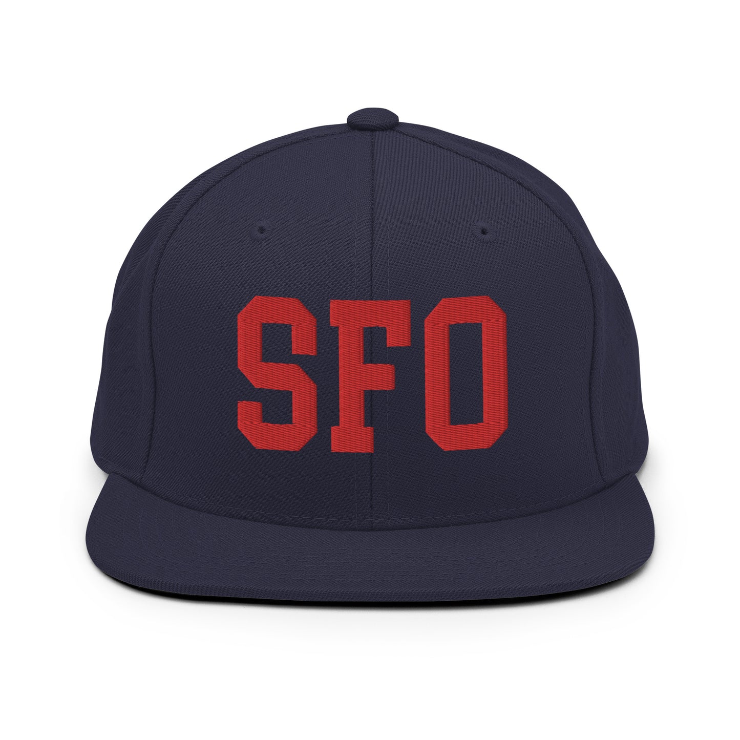 College-Style Classic Snapback Hat • Red • SFO San Francisco • YHM Designs - Image 15